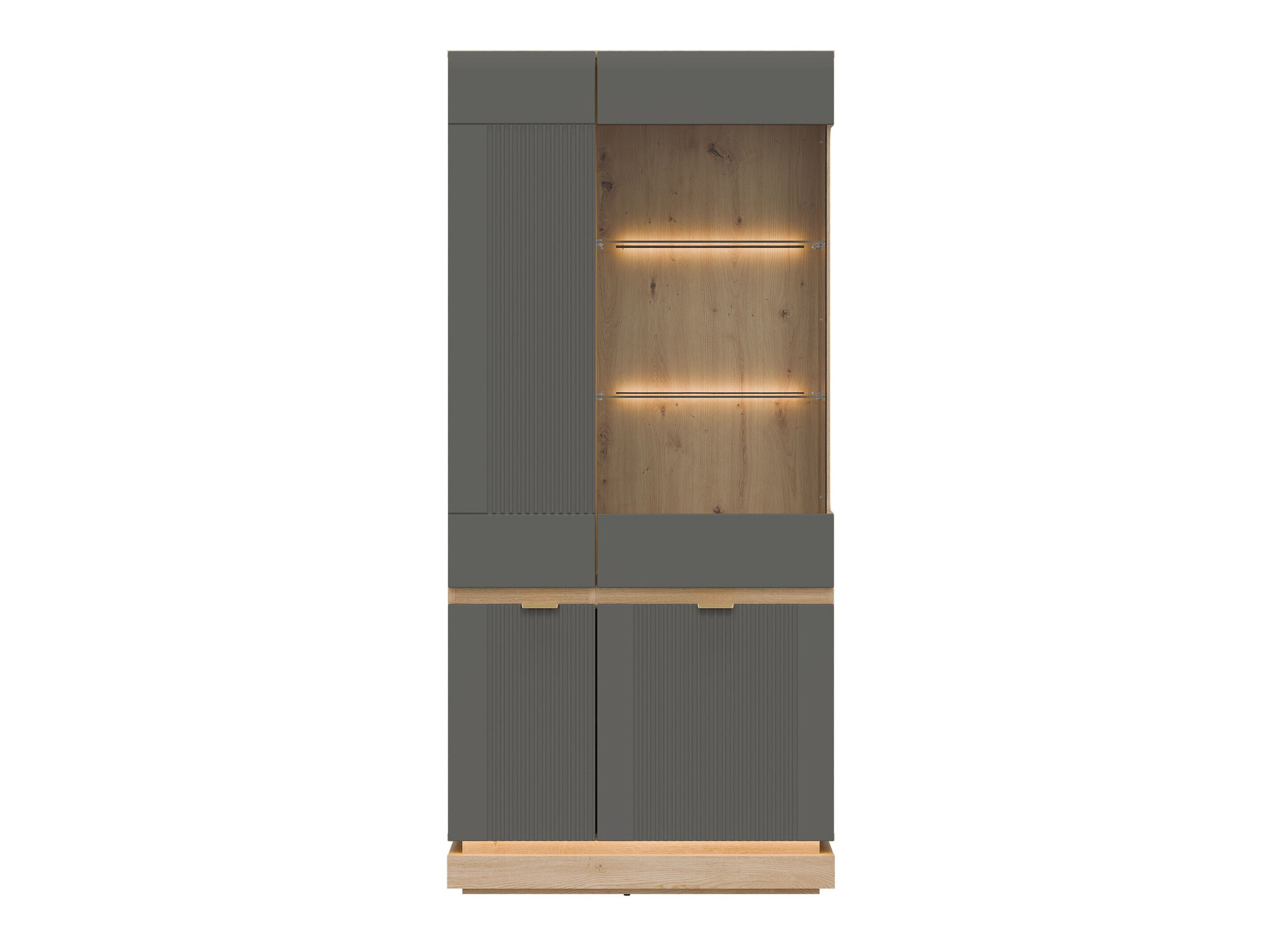 Bookcase Teselbu 111 (Grey + Oak)