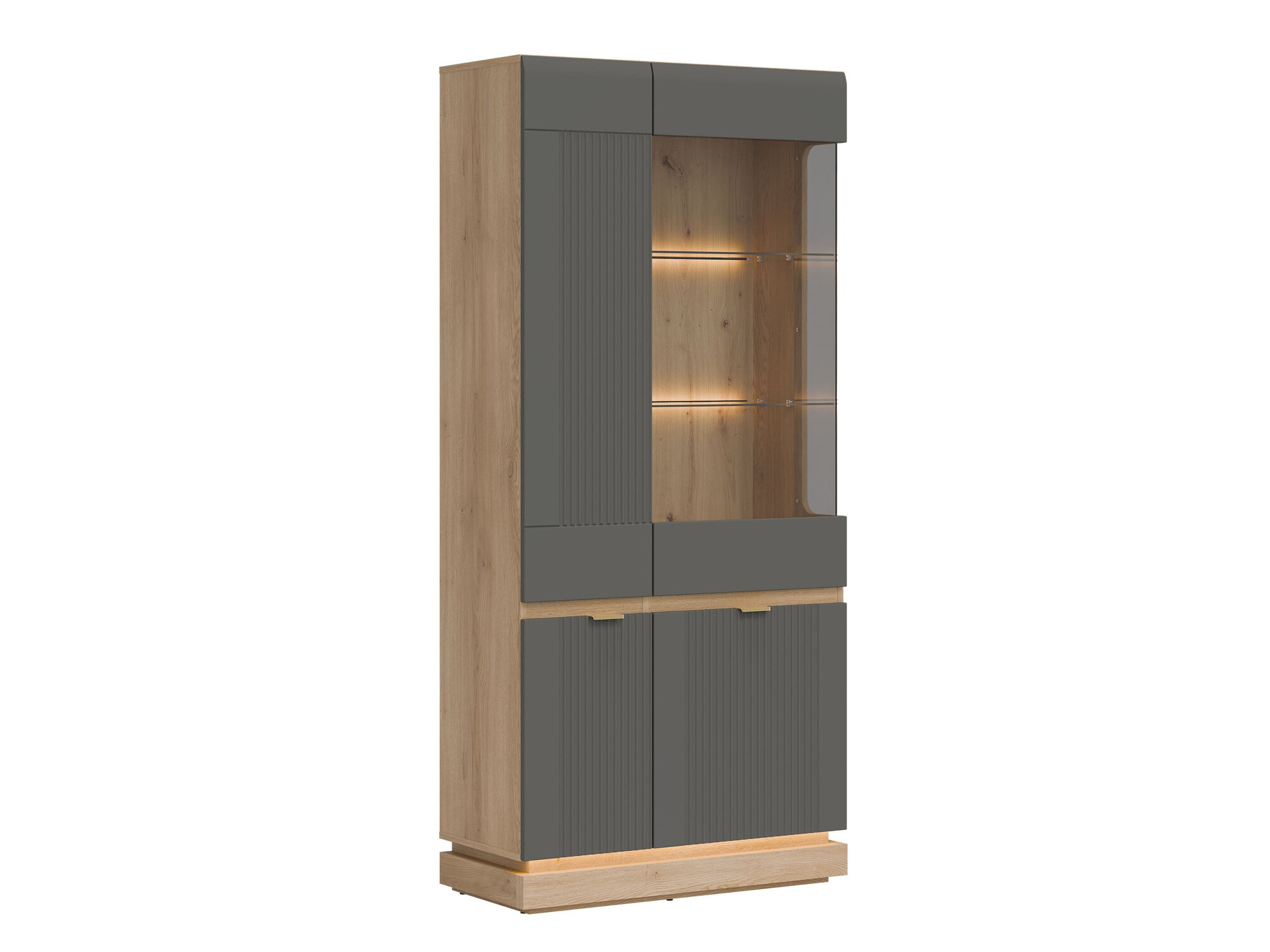 Bookcase Teselbu 111 (Grey + Oak)