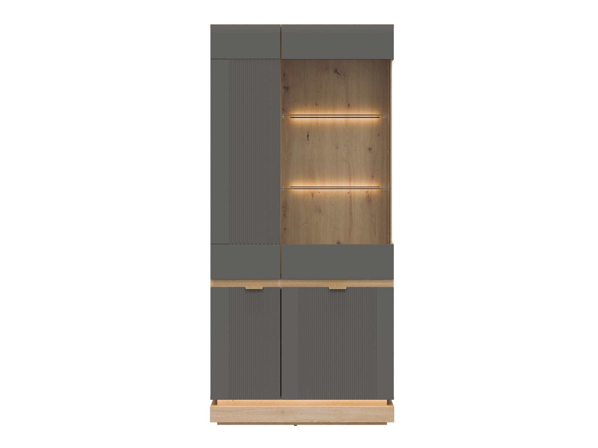 Bookcase Teselbu 111 (Grey + Oak)