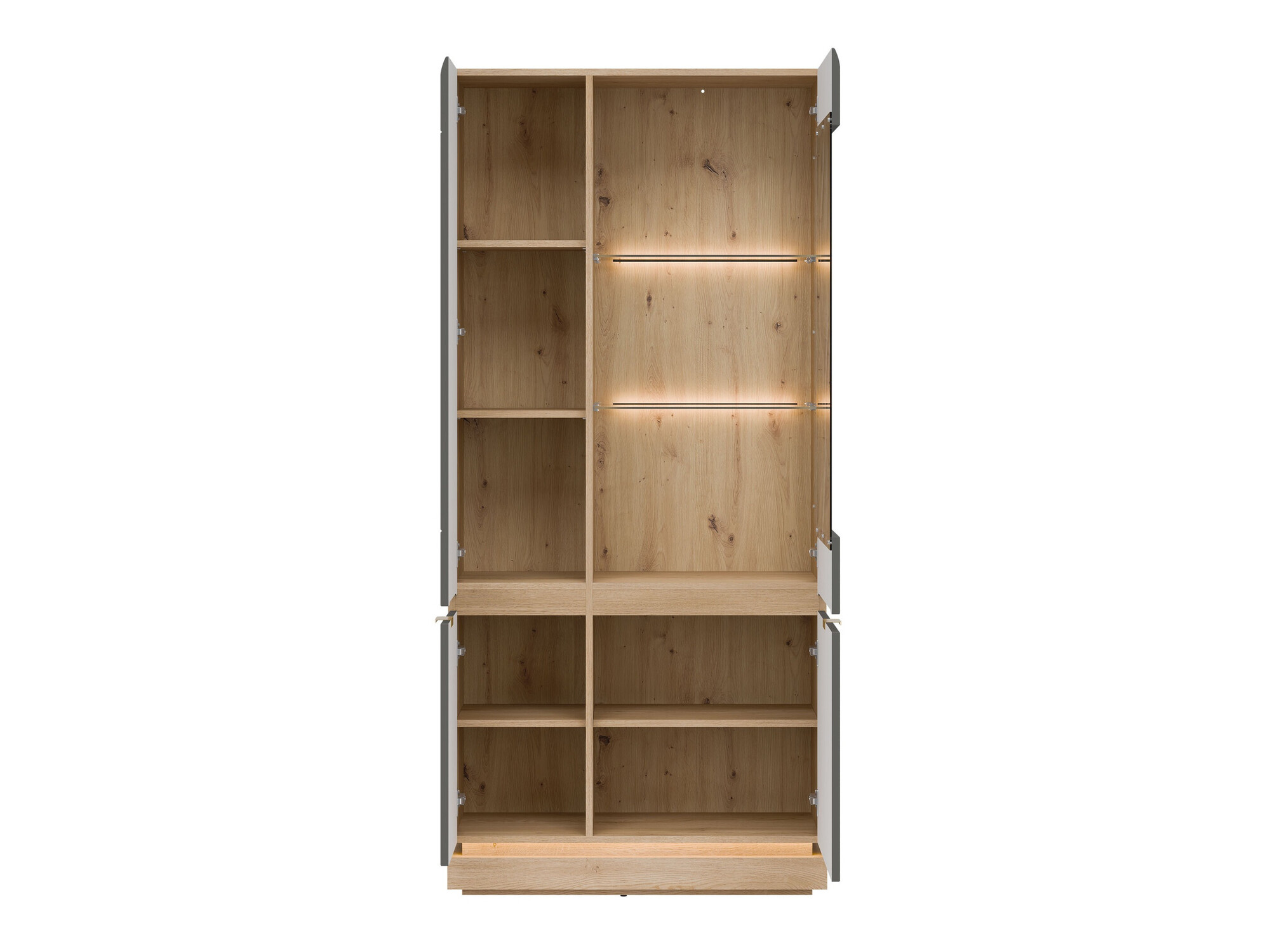 Bookcase Teselbu 111 (Grey + Oak)