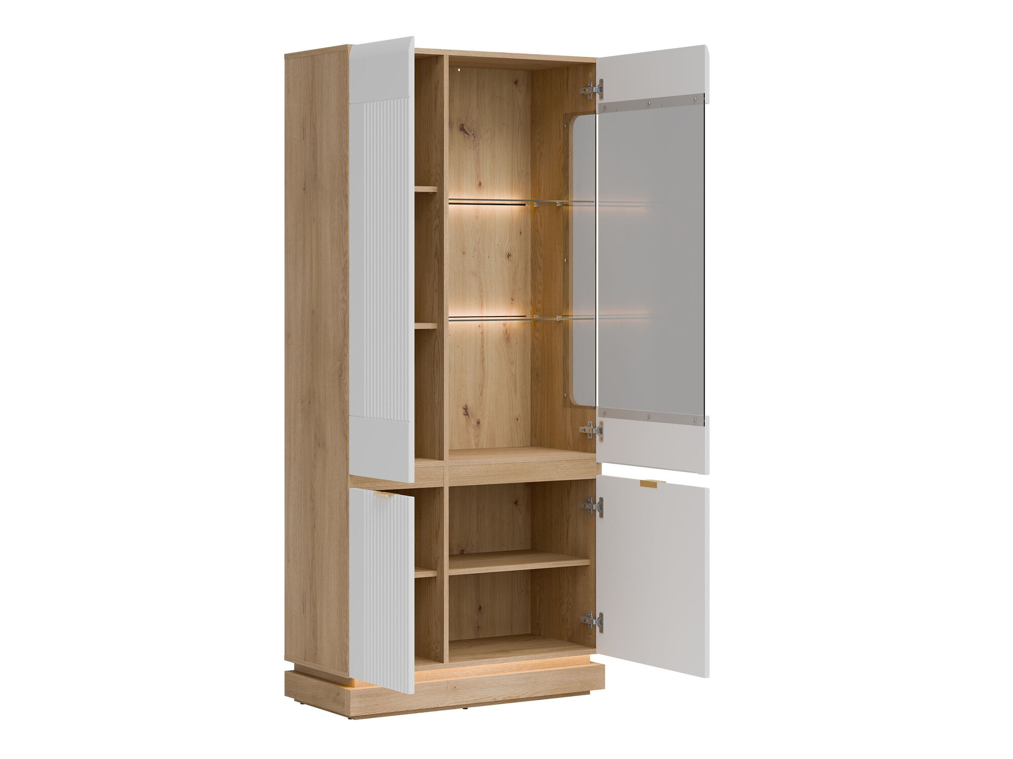 Bookcase Teselbu 111 (White + Oak)