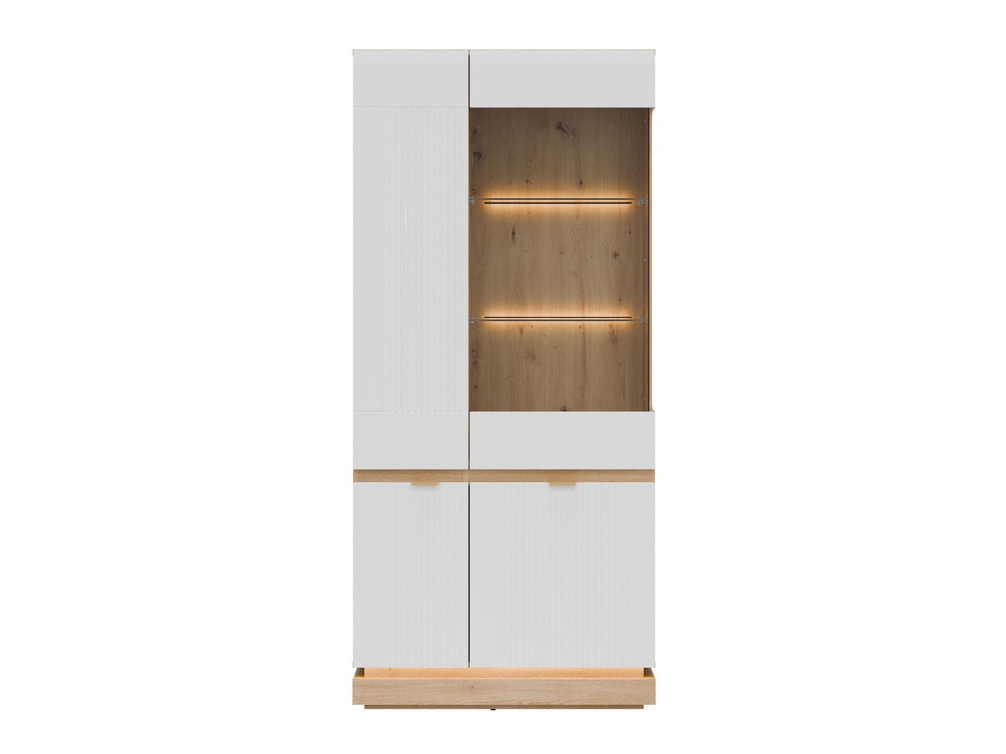 Bookcase Teselbu 111 (White + Oak)