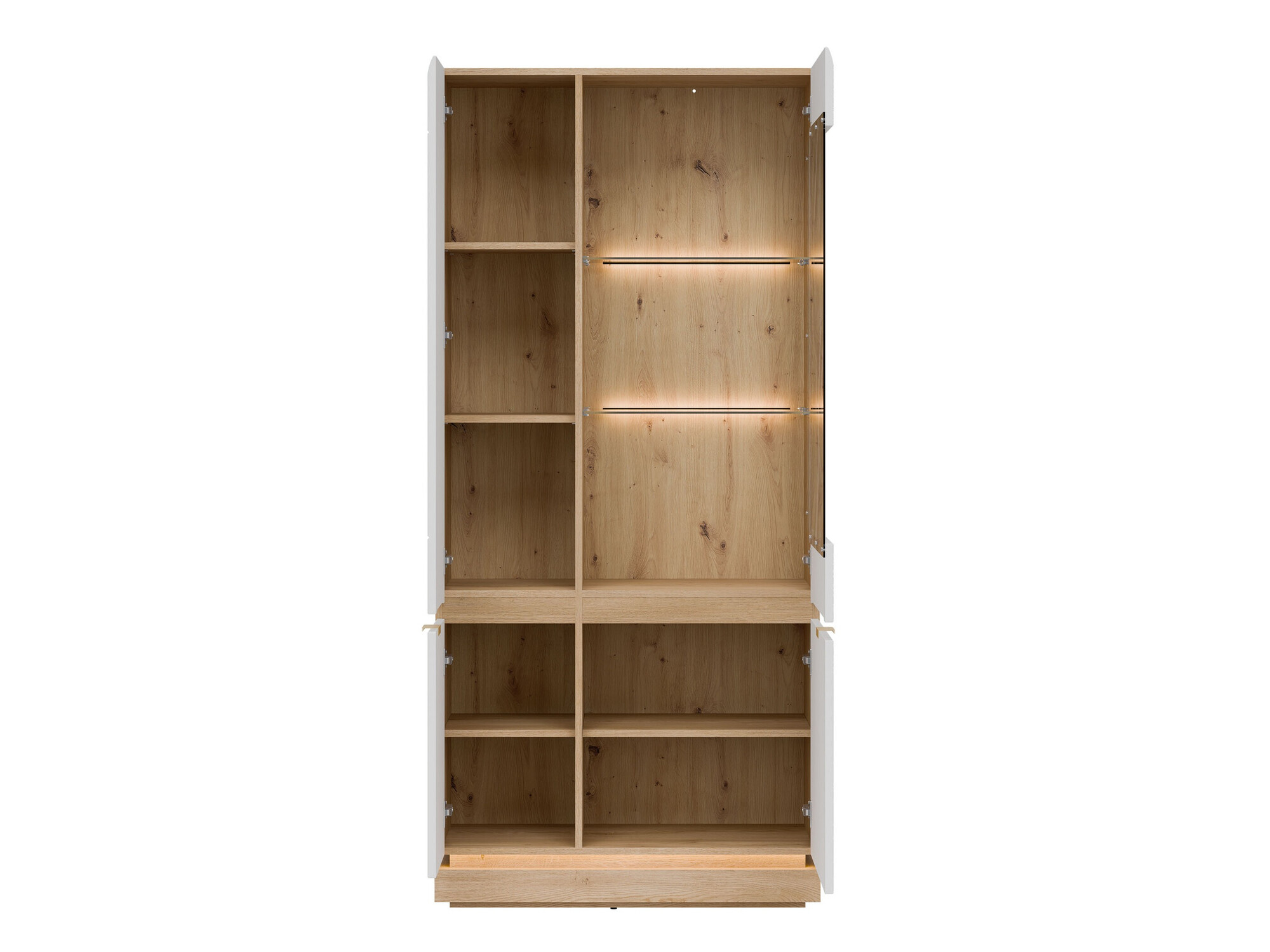Bookcase Teselbu 111 (White + Oak)