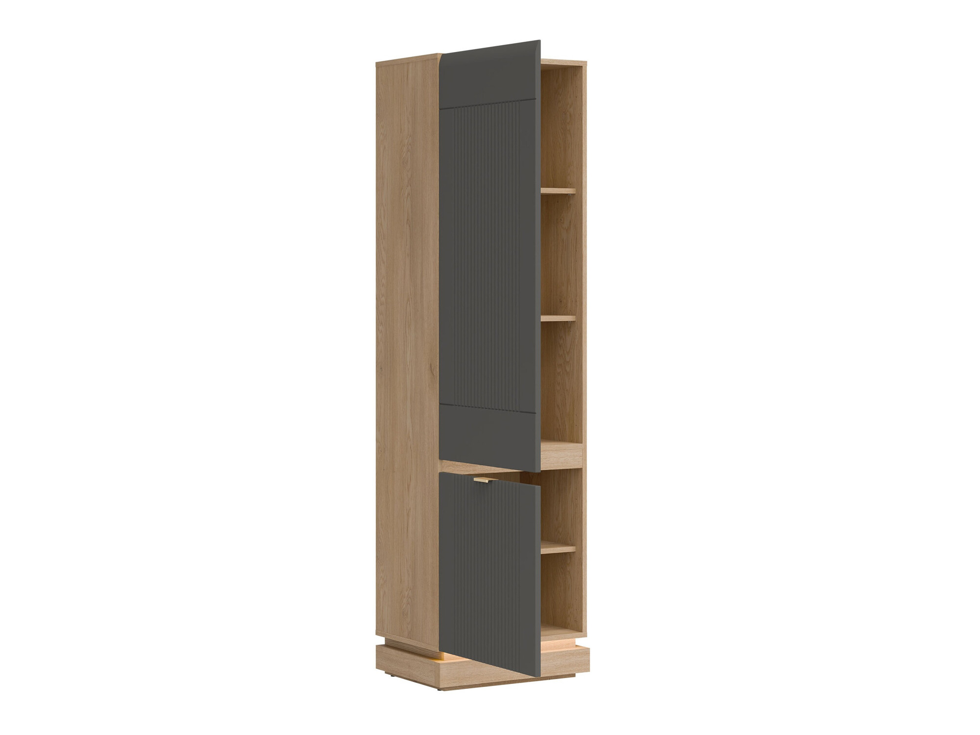 Bookcase Teselbu 112 (Grey + Oak)