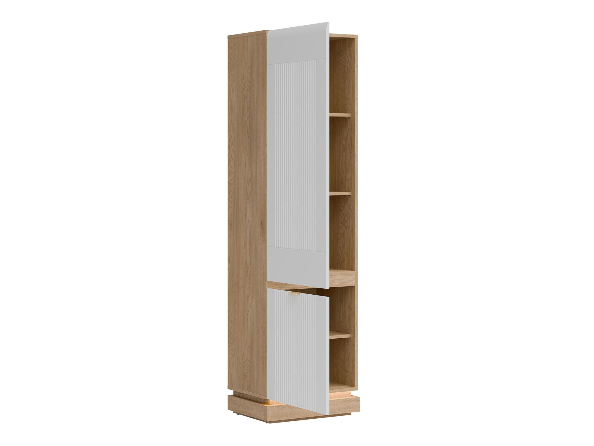 Bookcase Teselbu 112 (White + Oak)