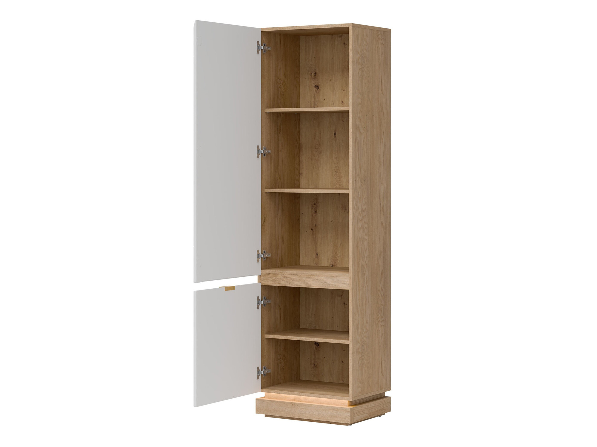 Bookcase Teselbu 112 (White + Oak)
