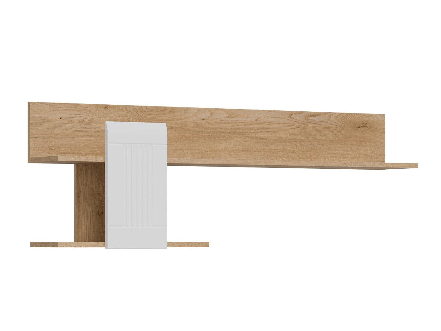 Wall shelf Teselbu 115 (White + Oak)