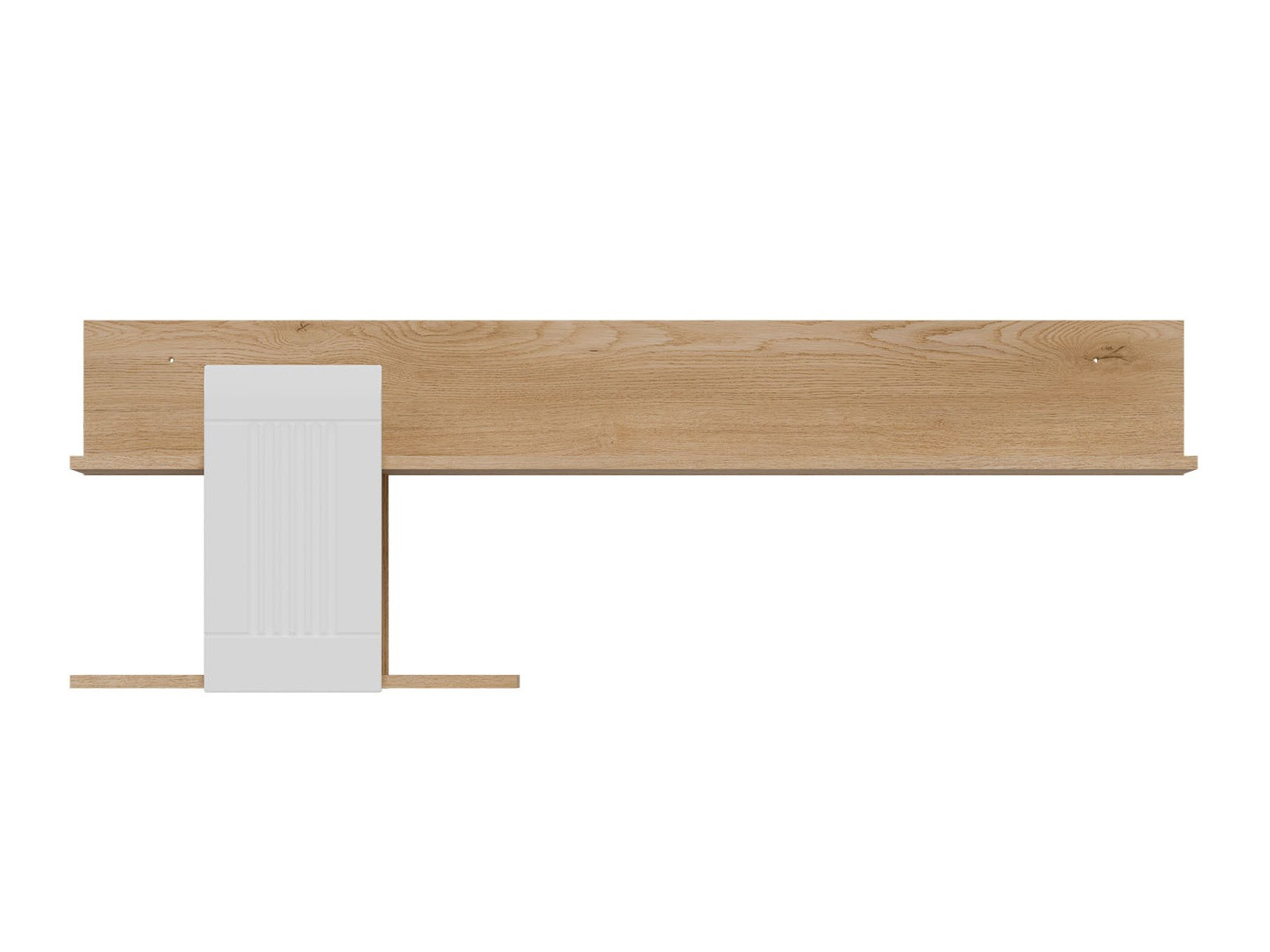 Wall shelf Teselbu 115 (White + Oak)