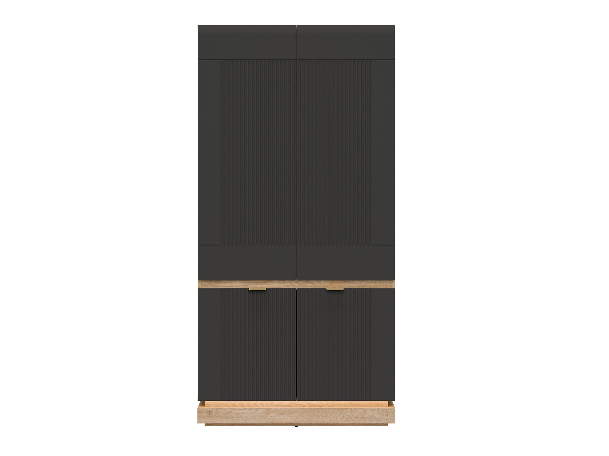Wardrobe Teselbu 113 (Anthracite + Oak)