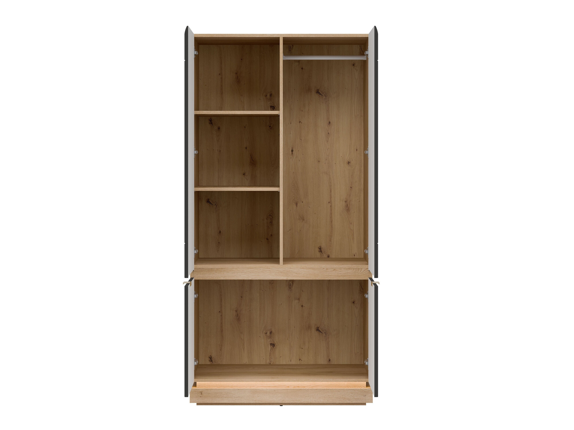 Wardrobe Teselbu 113 (Anthracite + Oak)