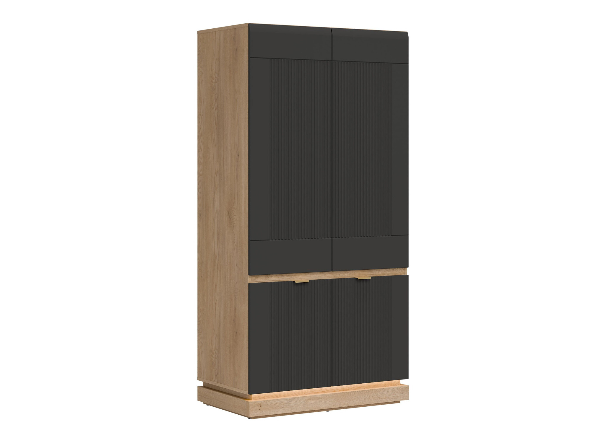 Wardrobe Teselbu 113 (Anthracite + Oak)