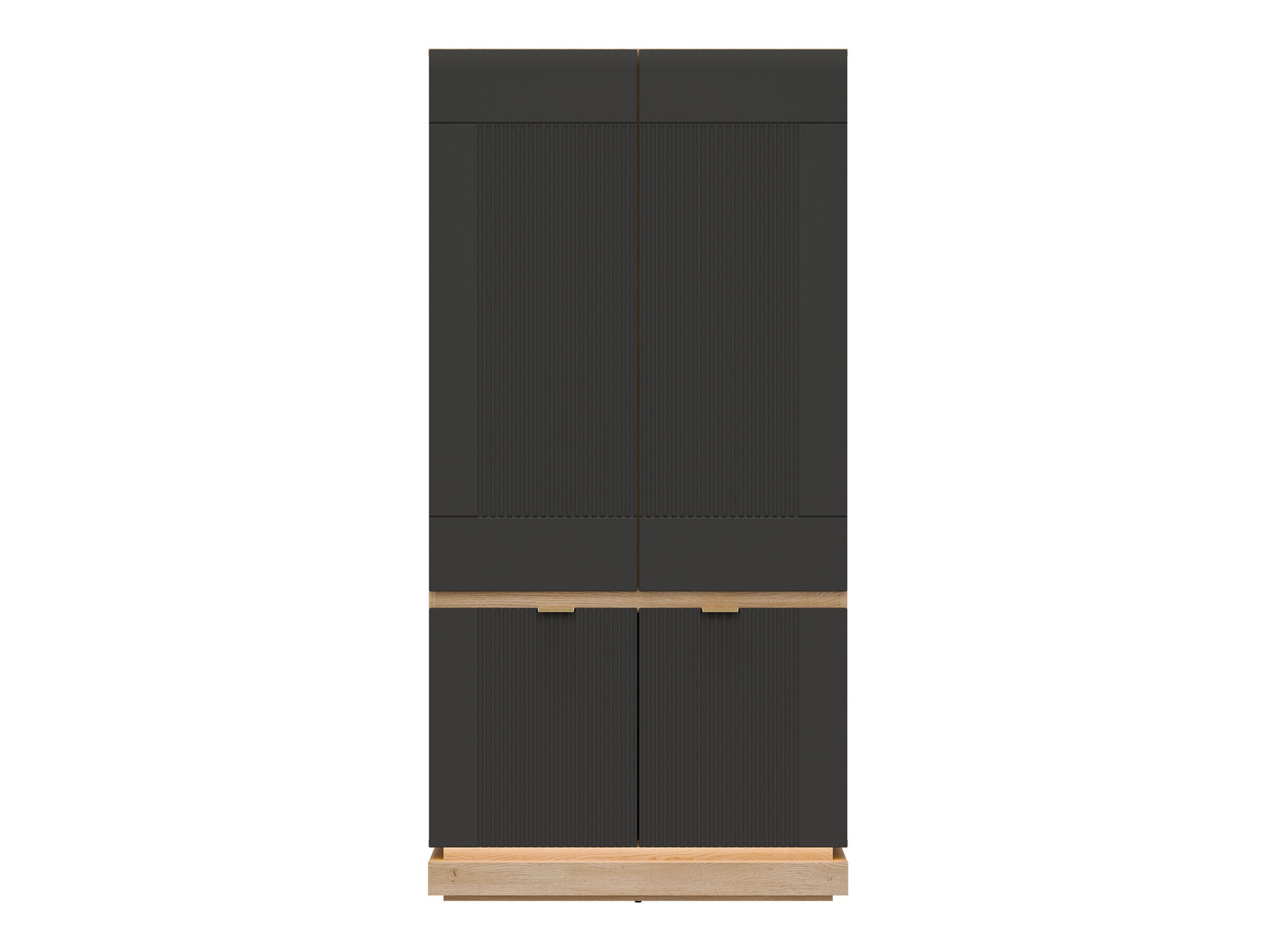 Wardrobe Teselbu 113 (Anthracite + Oak)