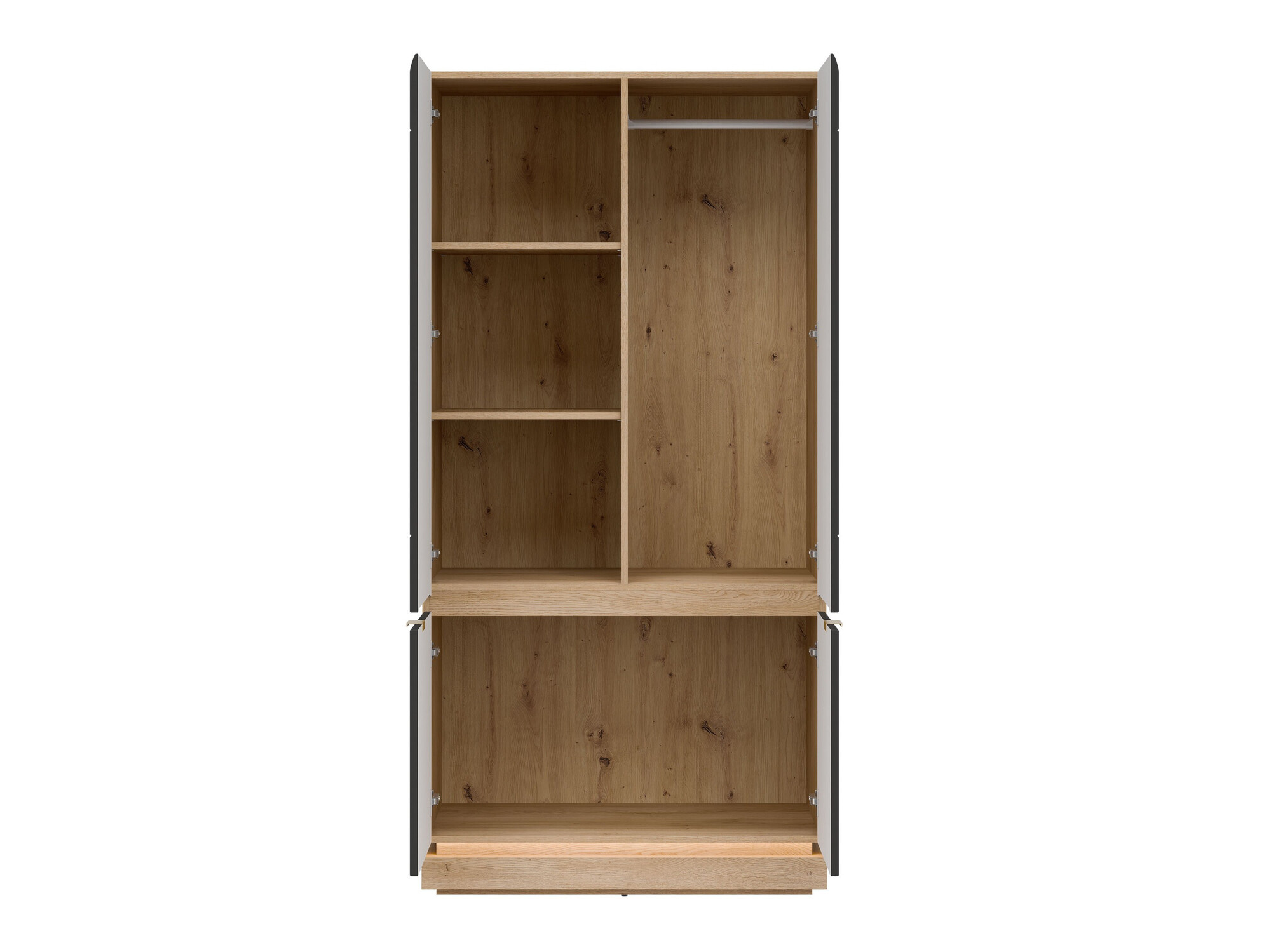 Wardrobe Teselbu 113 (Anthracite + Oak)