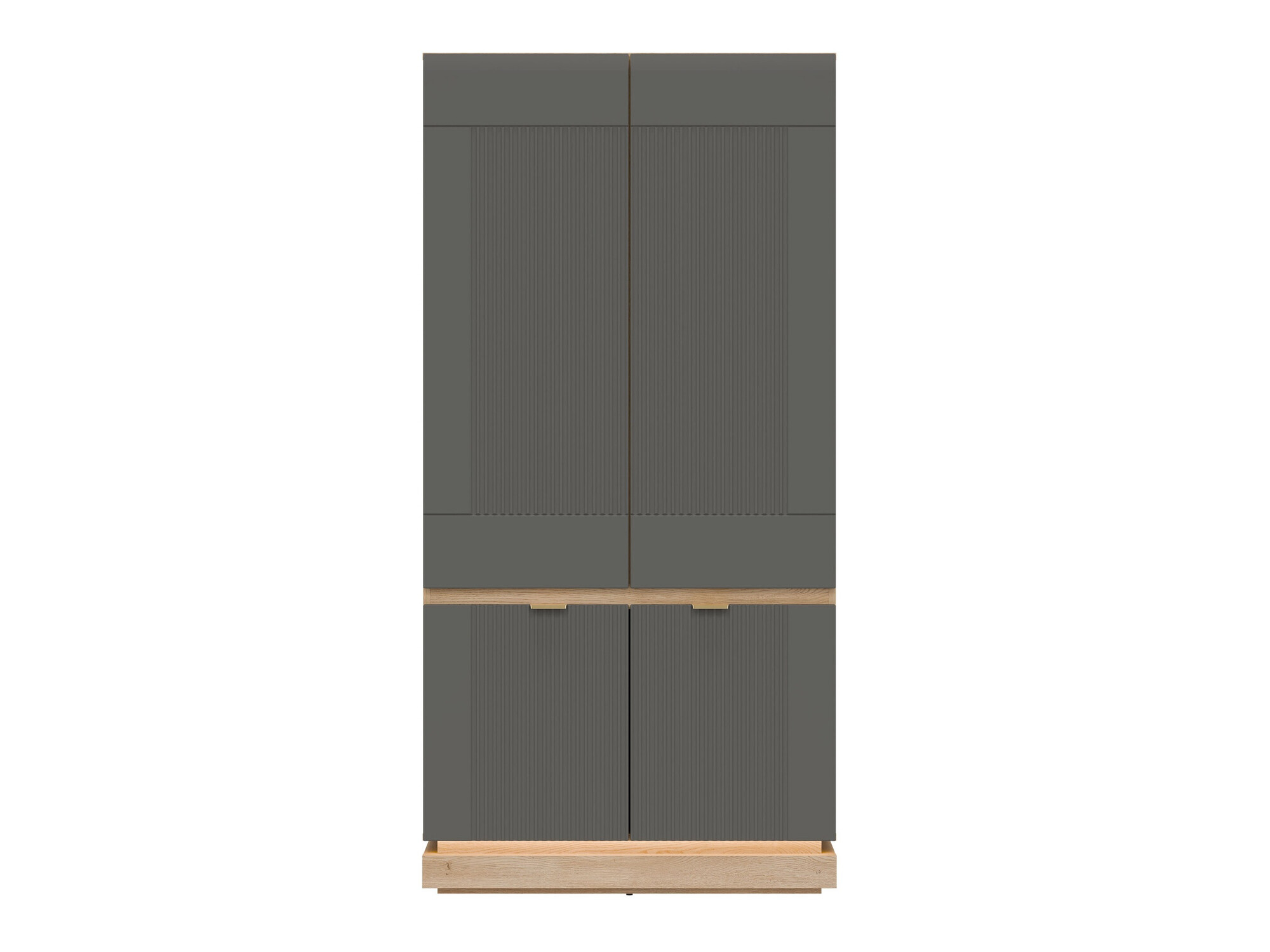 Wardrobe Teselbu 113 (Grey + Oak)