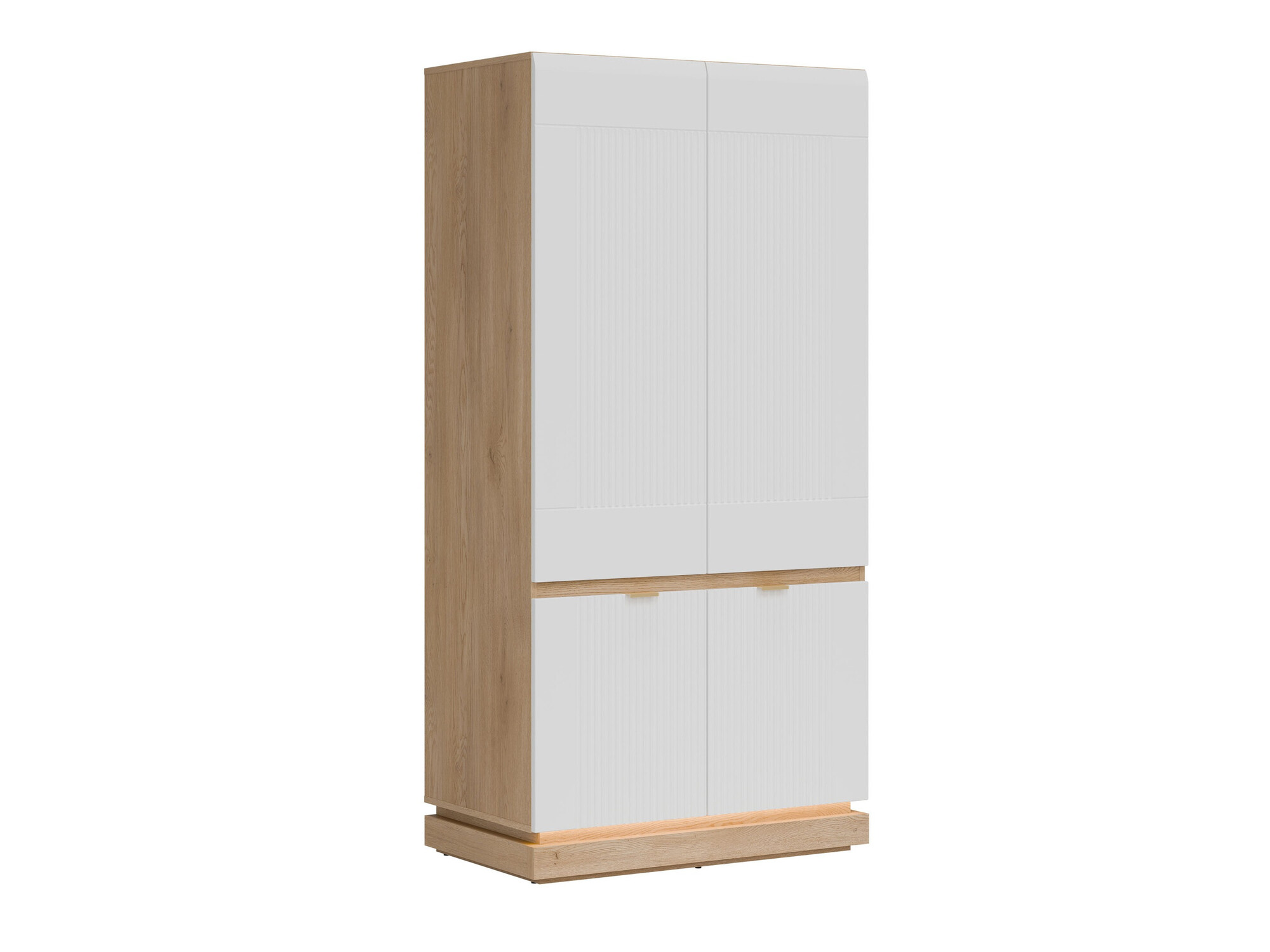 Wardrobe Teselbu 113 (White + Oak)