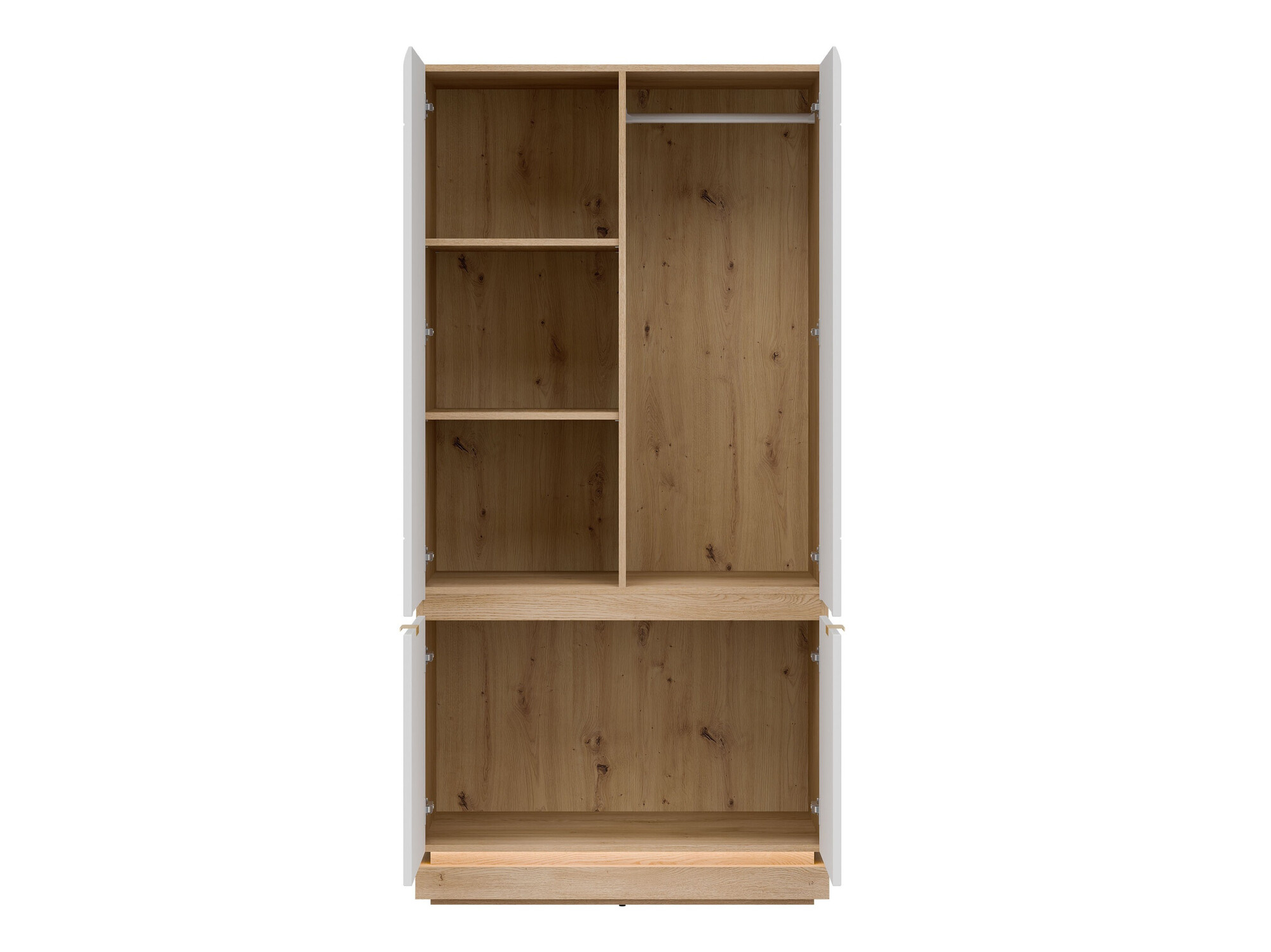 Wardrobe Teselbu 113 (White + Oak)
