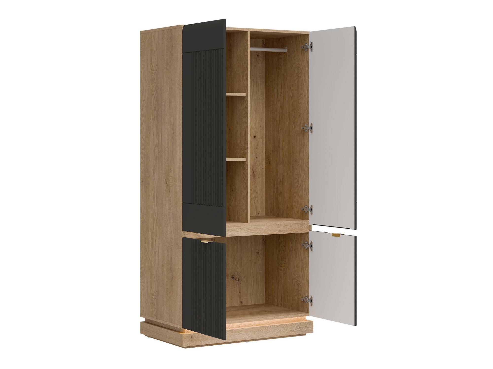 Bedroom set Teselbu 117 (Anthracite + Oak)