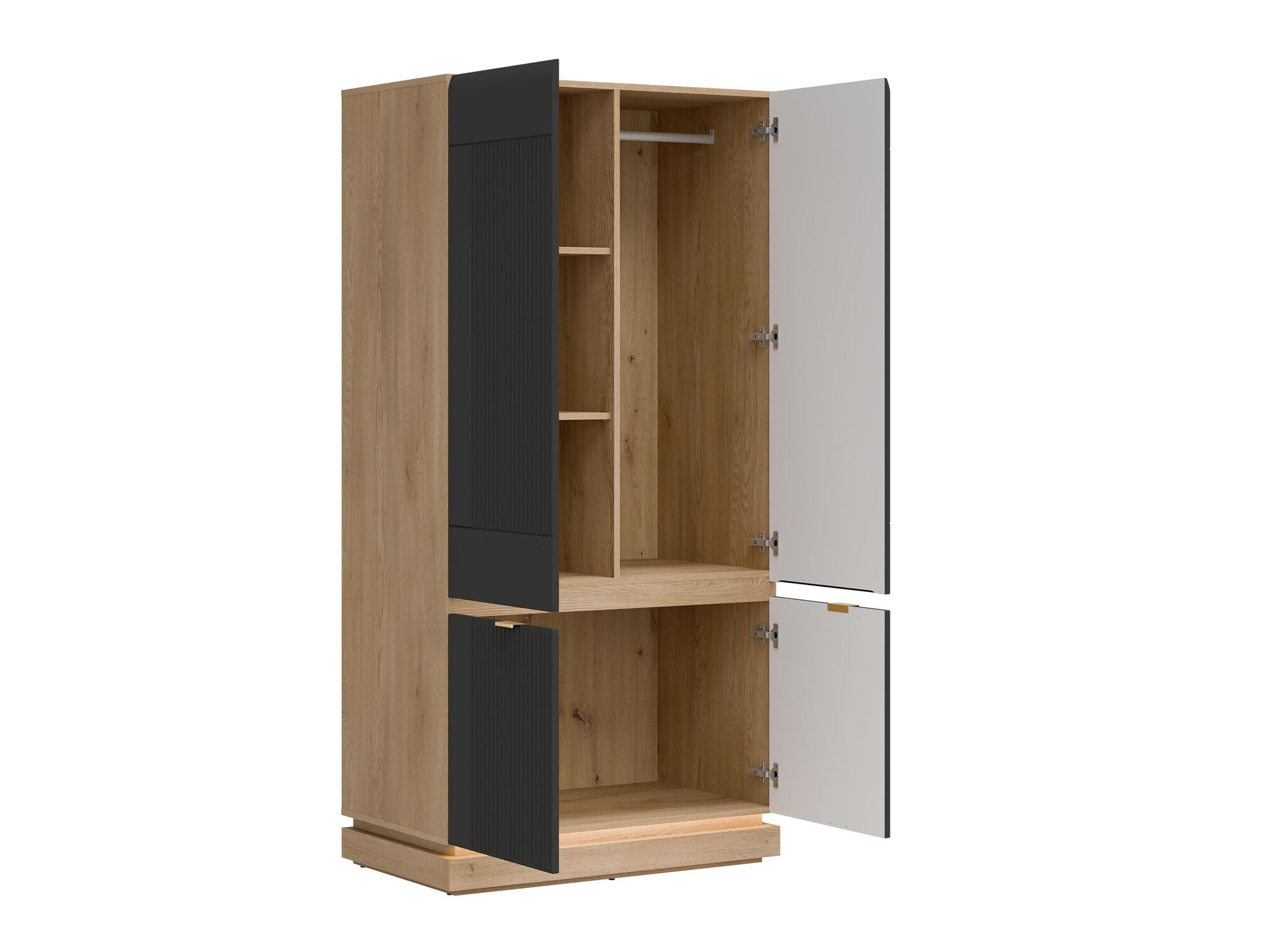 Bedroom set Teselbu 117 (Anthracite + Oak)
