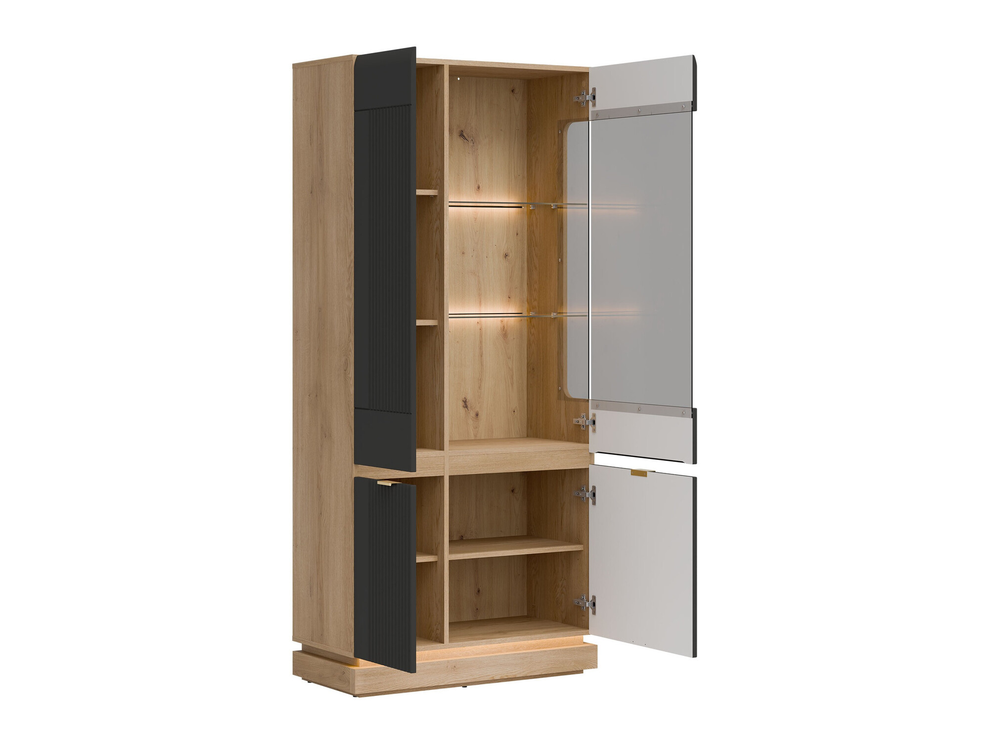 Living room set Teselbu 116 (Anthracite + Oak)