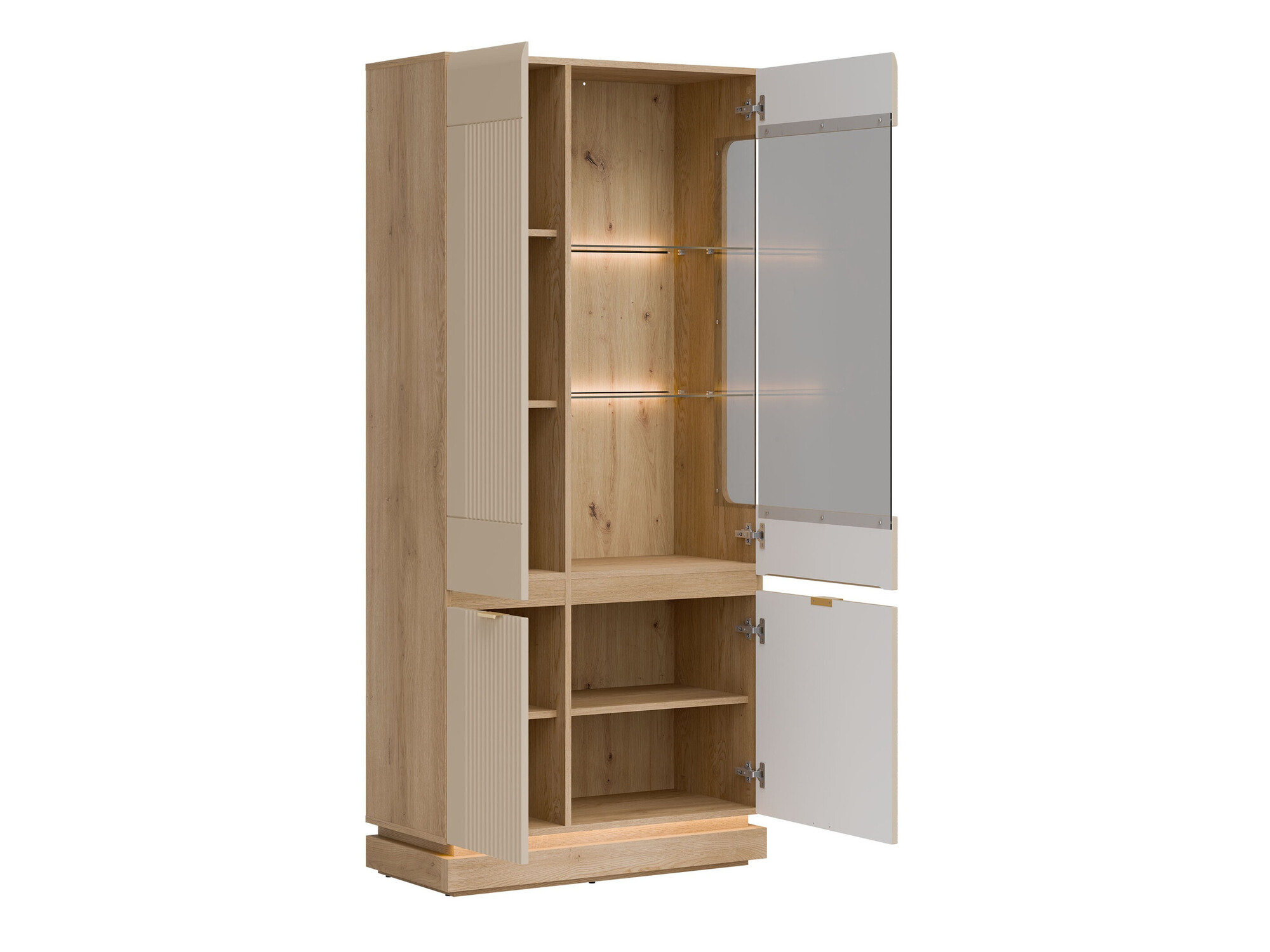Living room set Teselbu 116 (Cashmere + Oak)