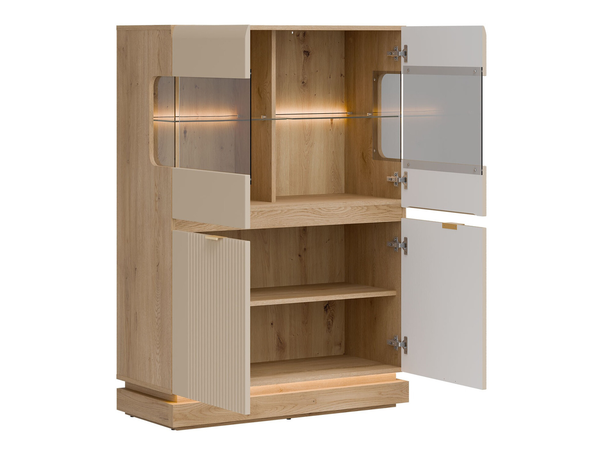 Living room set Teselbu 116 (Cashmere + Oak)