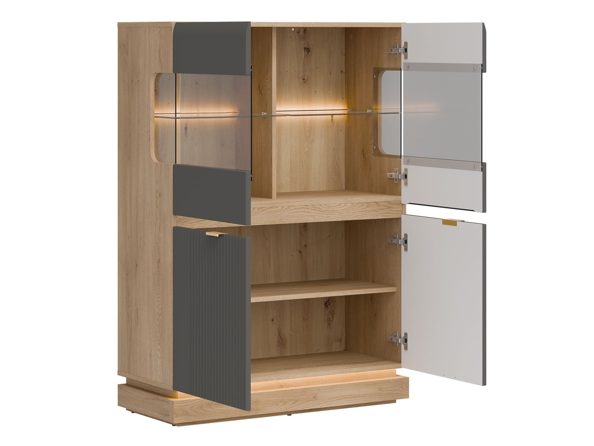 Living room set Teselbu 116 (Grey + Oak)