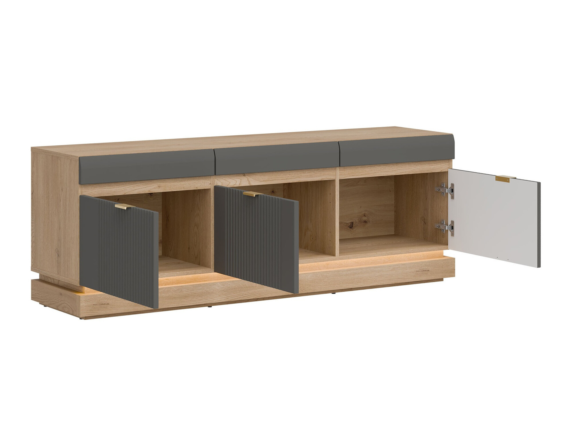 Living room set Teselbu 116 (Grey + Oak)