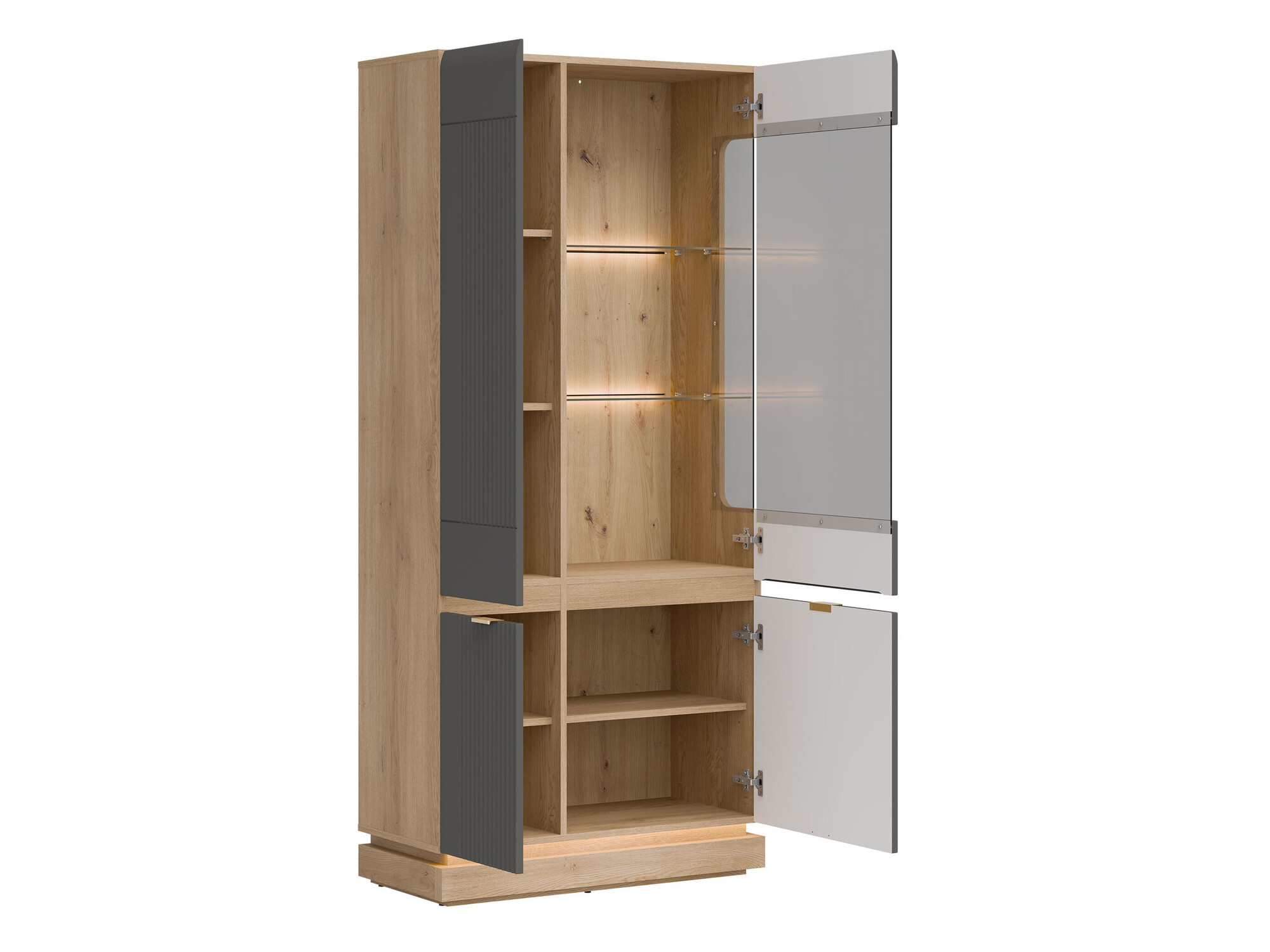 Living room set Teselbu 116 (Grey + Oak)
