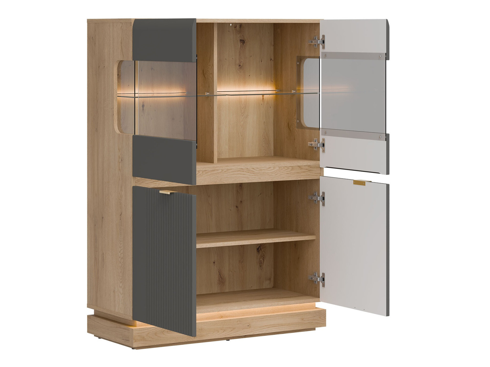 Living room set Teselbu 116 (Grey + Oak)