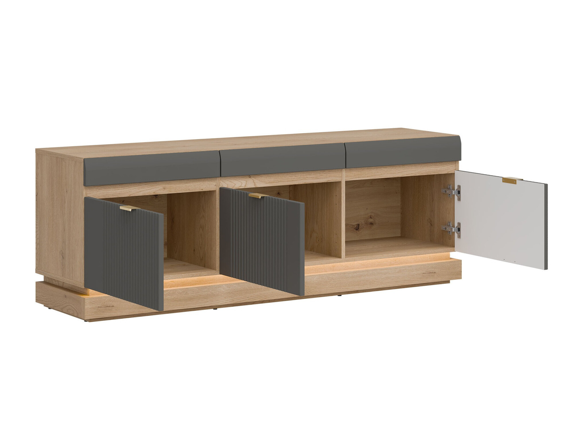 Living room set Teselbu 116 (Grey + Oak)