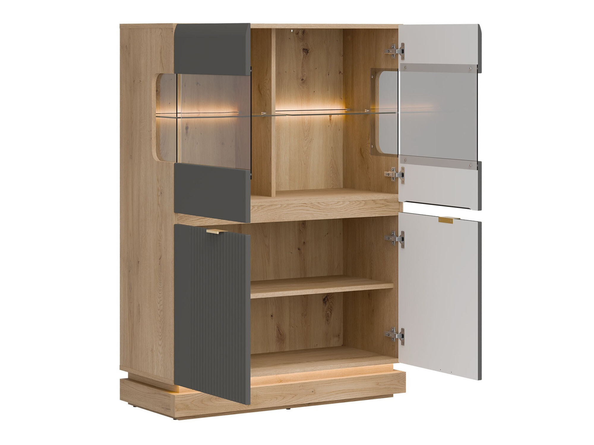 Living room set Teselbu 116 (Grey + Oak)
