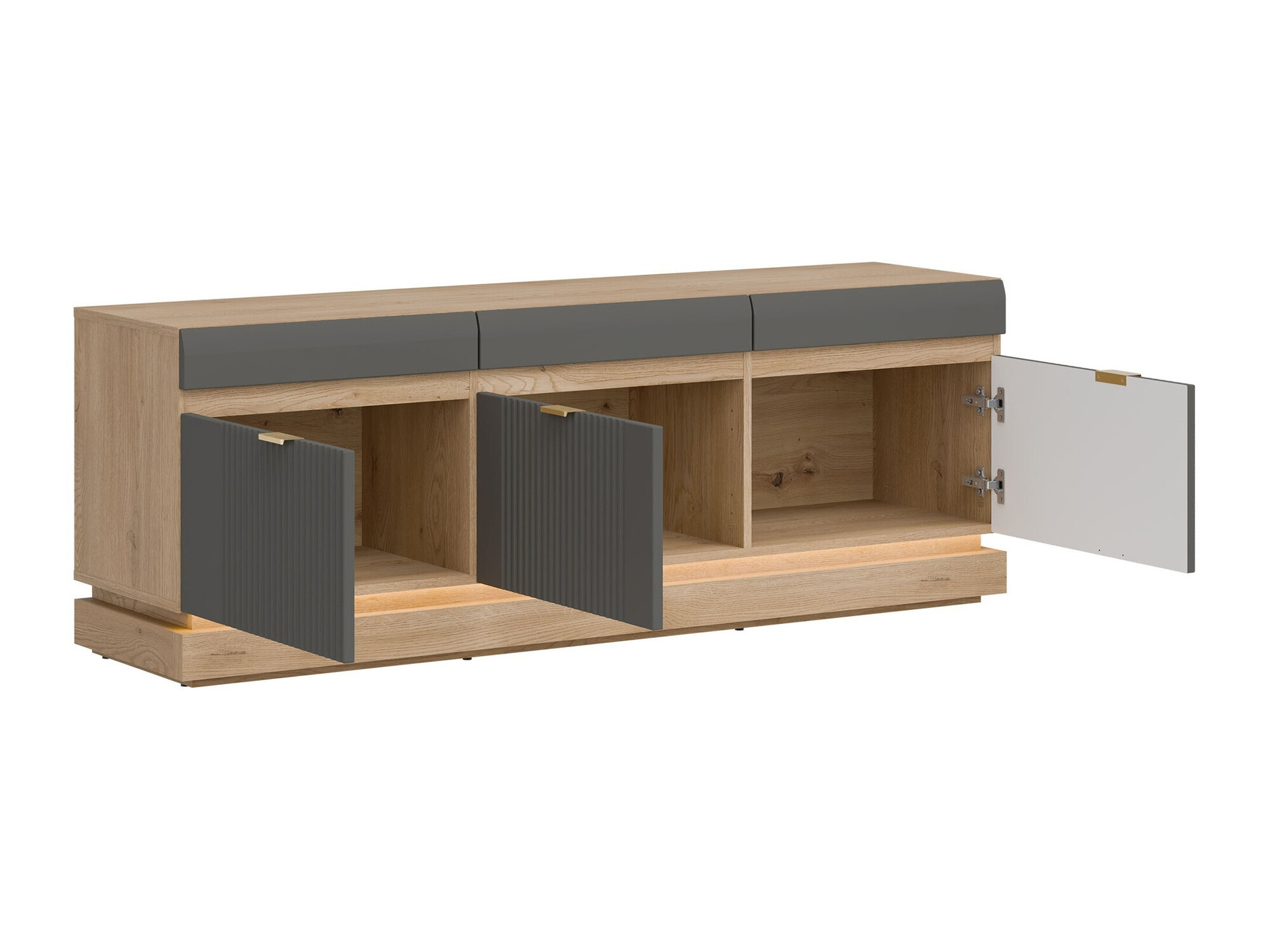 Living room set Teselbu 116 (Grey + Oak)