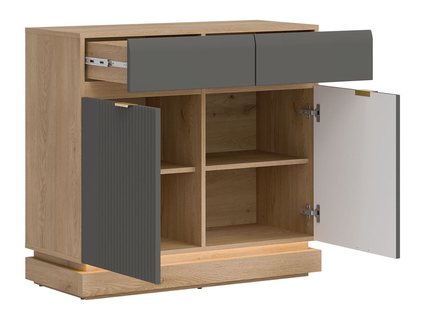 Living room set Teselbu 116 (Grey + Oak)