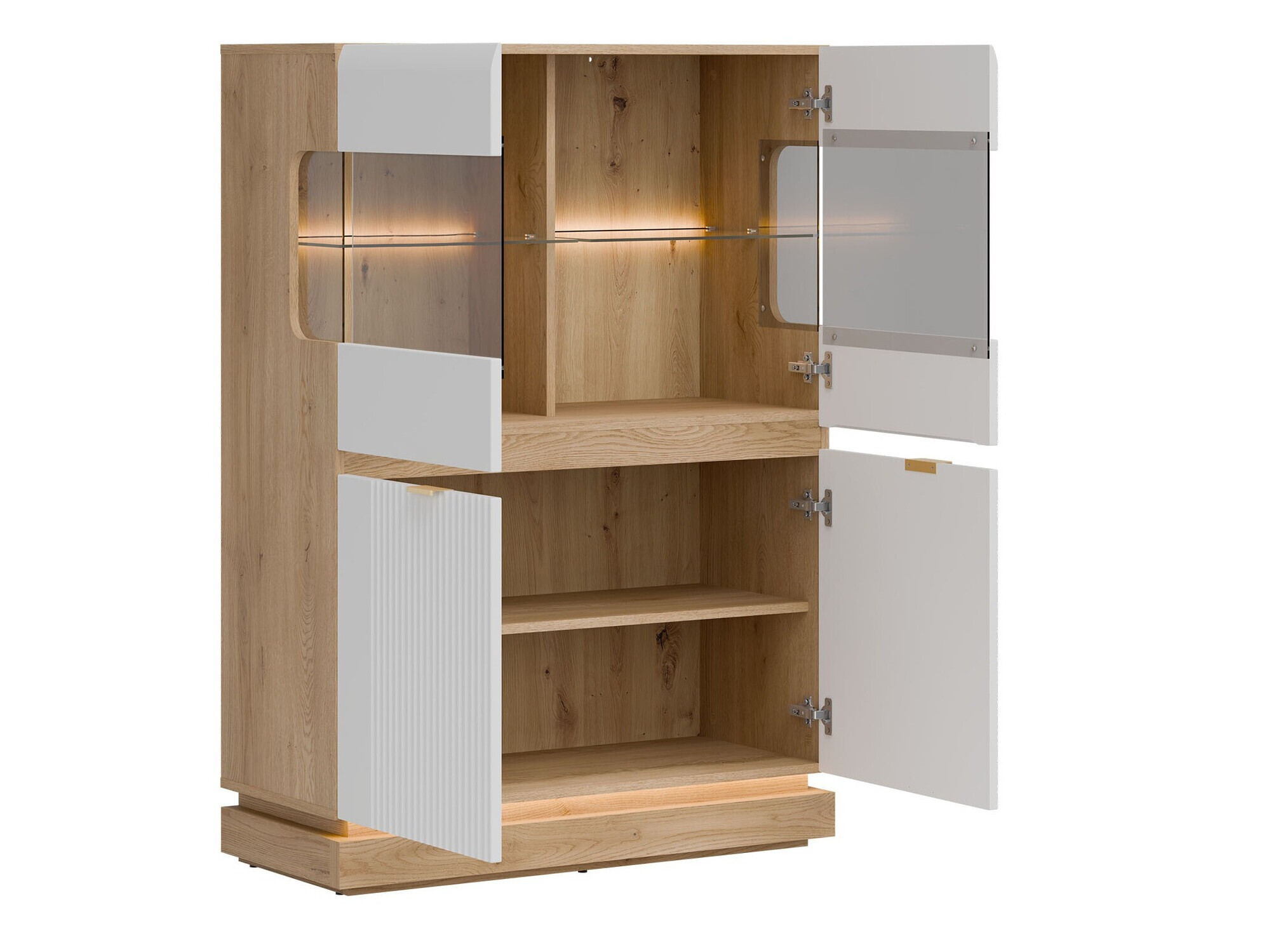 Living room set Teselbu 116 (White + Oak)