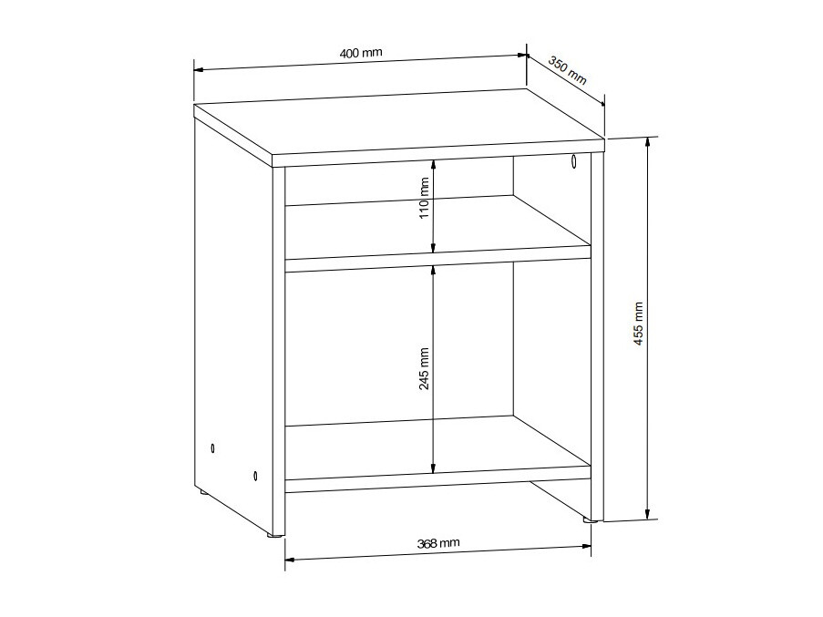 Bedside table Votola 106 (Sonoma oak)