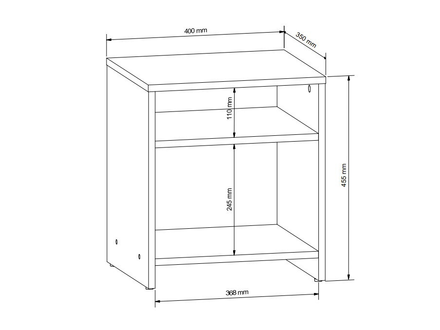 Bedside table Votola 106 (White)