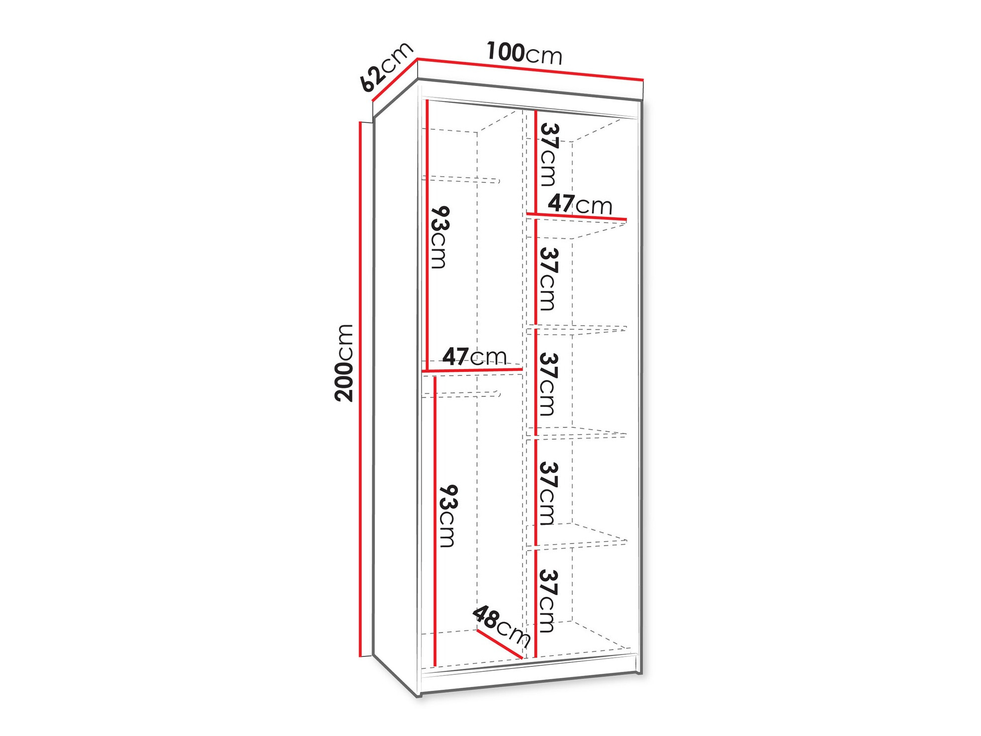 Wardrobe Hartford 498 (White)