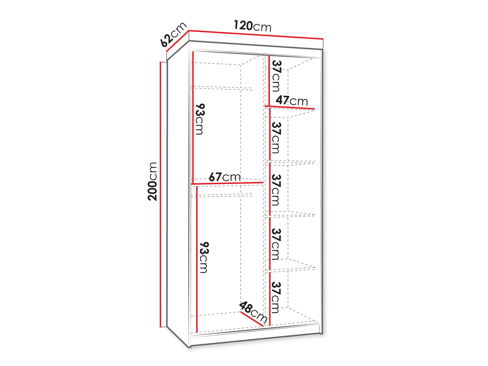 Wardrobe Hartford 501 (White)