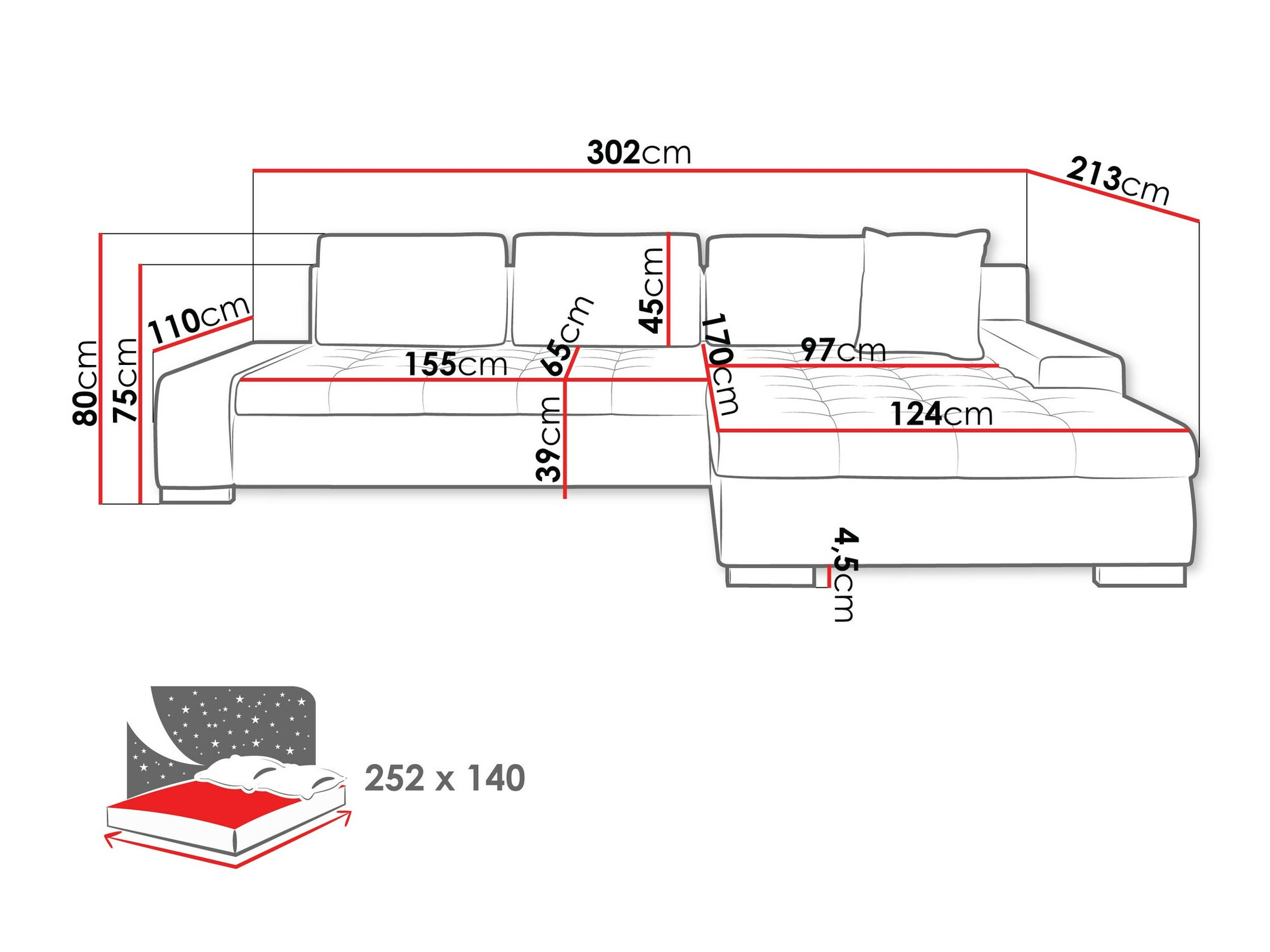 Corner sofa Comfivo Nitor II (Coral 50)