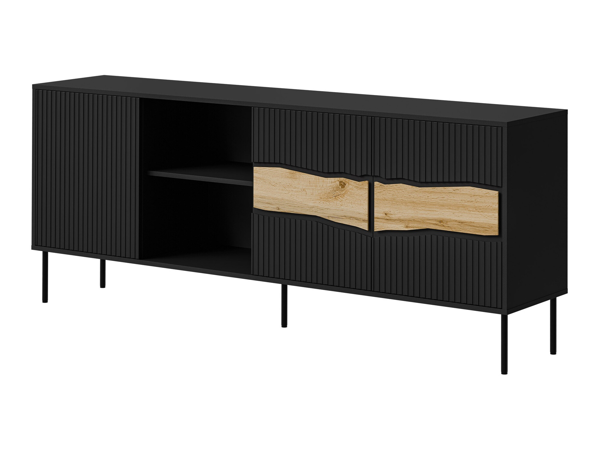 Sideboard Monevare 101 (Black + Wotan Oak)