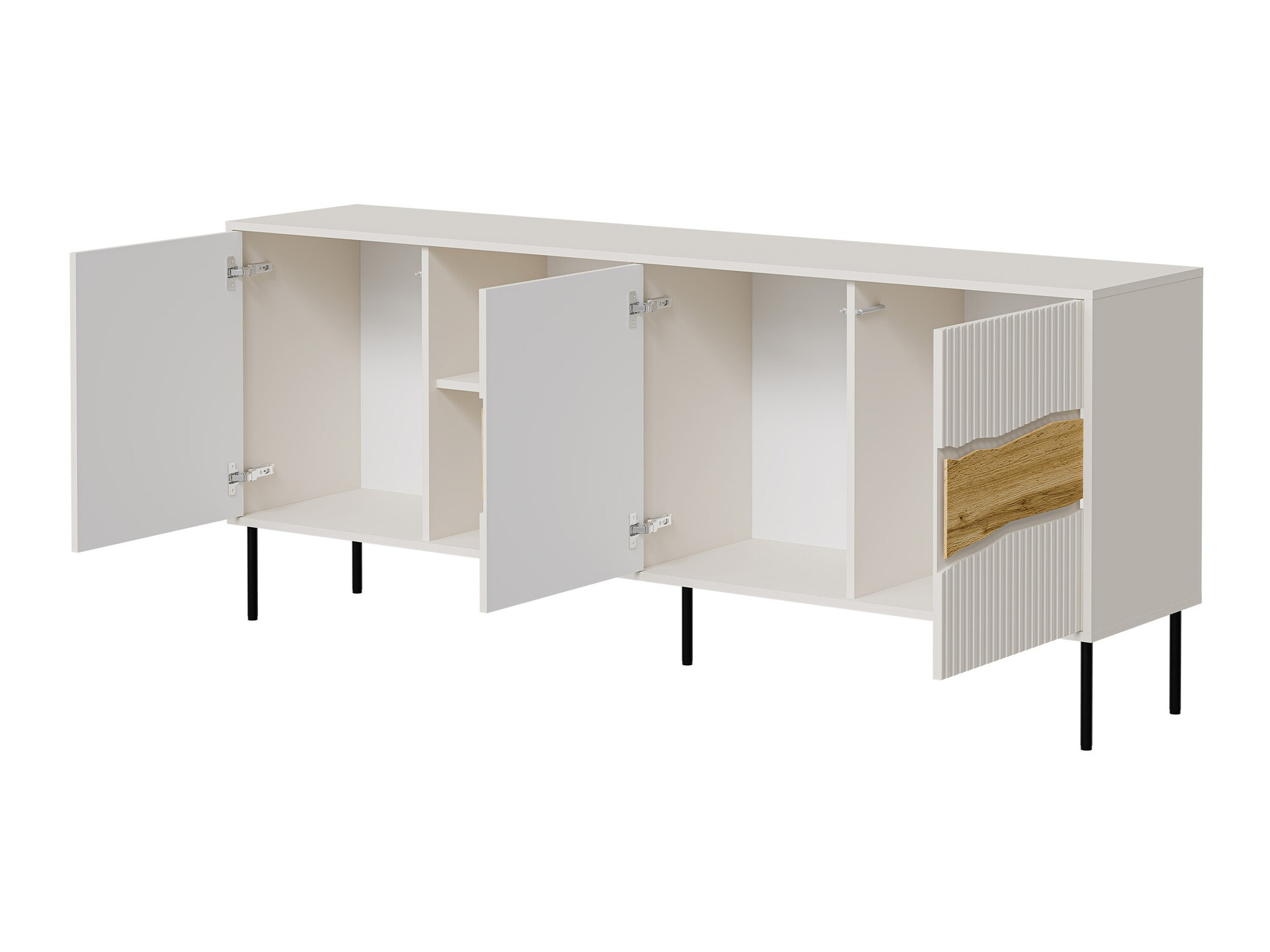 Sideboard Monevare 101 (Black + Wotan Oak)