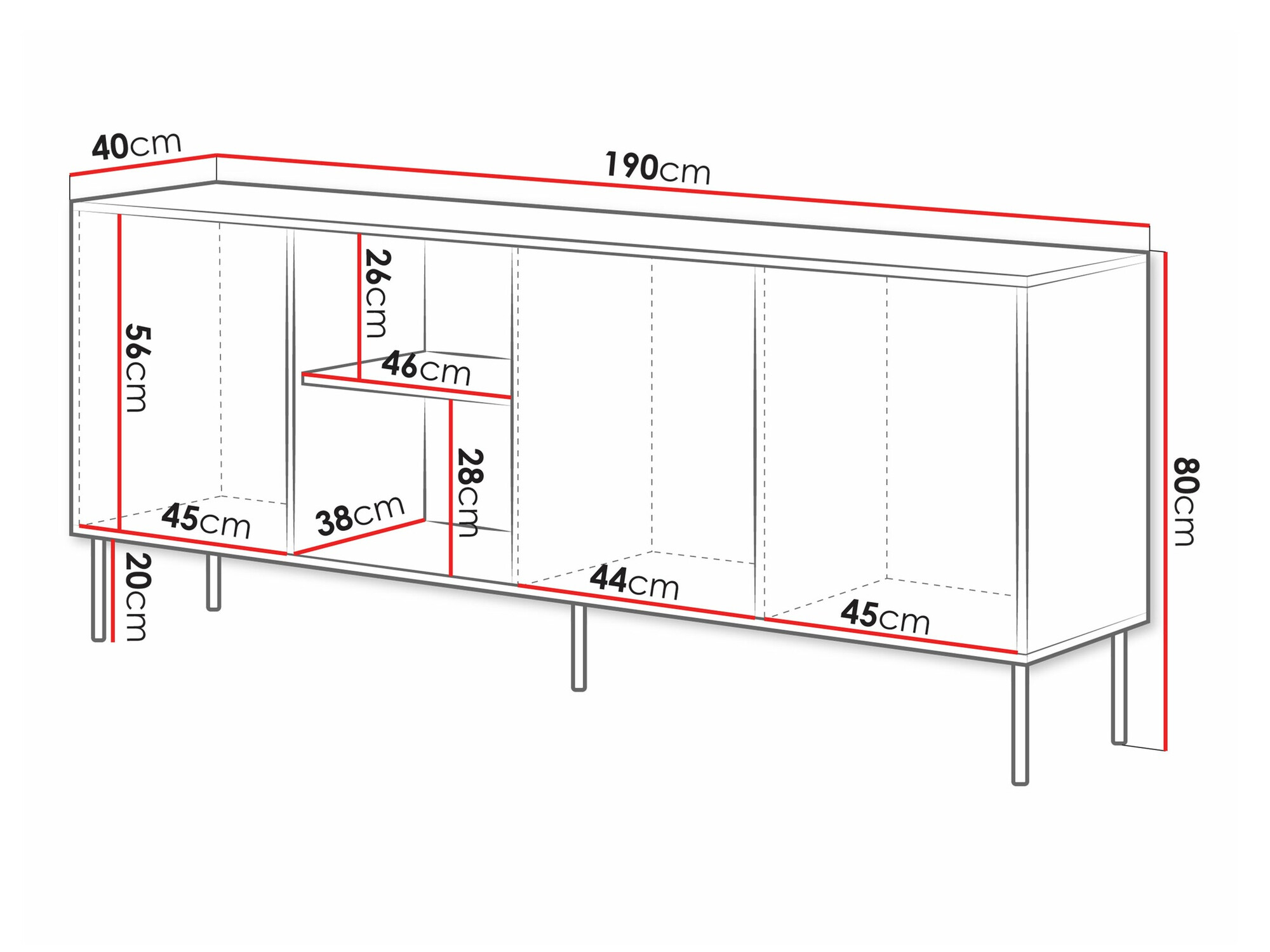 Sideboard Monevare 101 (Wotan Oak + Cashmere)