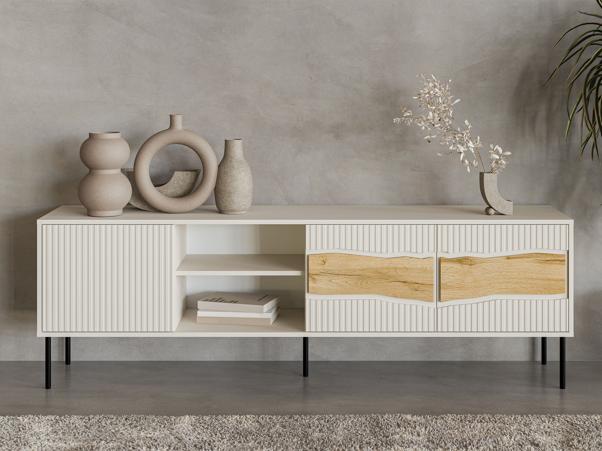 TV stand Monevare 102 (Wotan Oak + Cashmere)