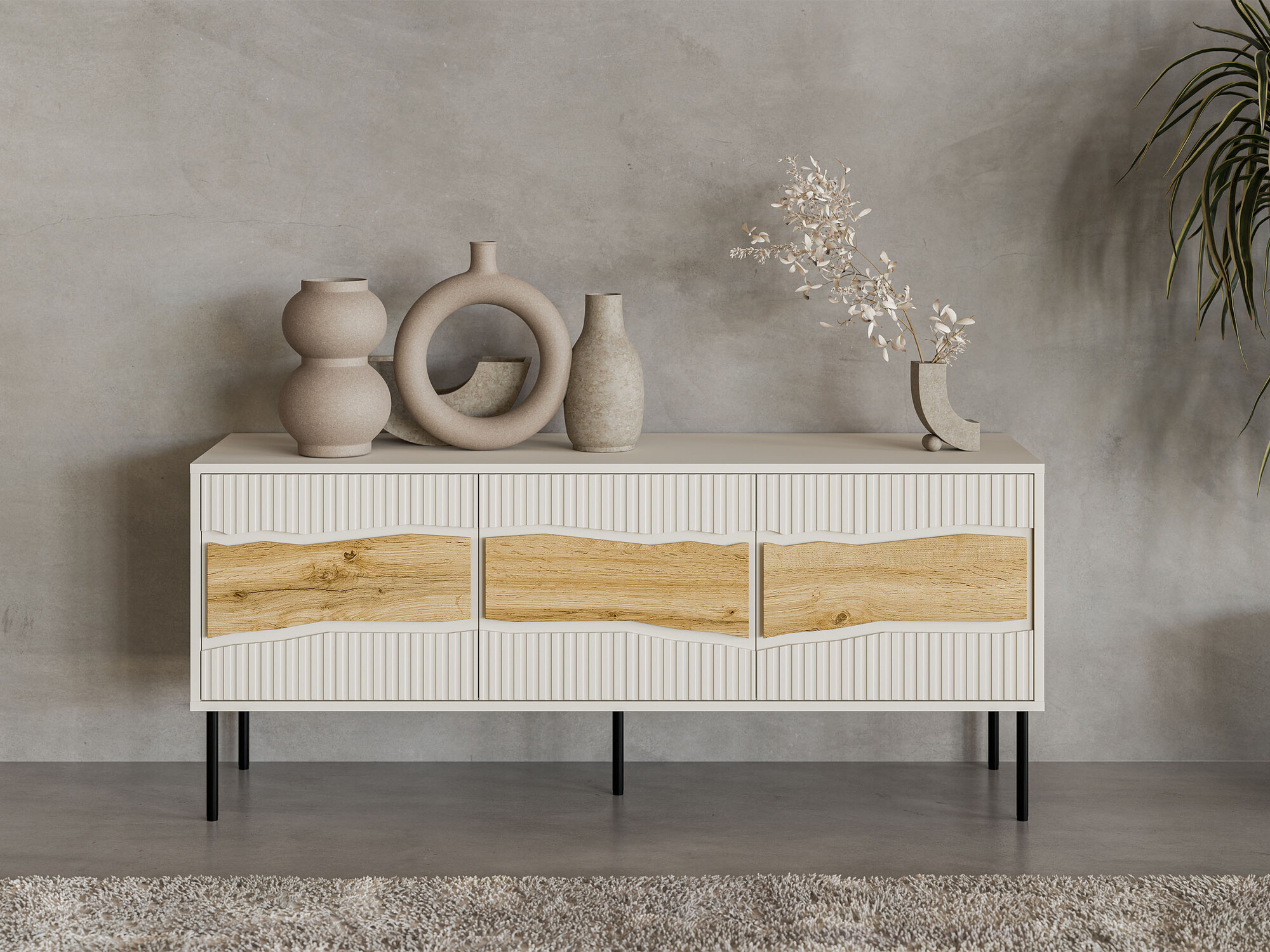 TV stand Monevare 103 (Wotan Oak + Cashmere)