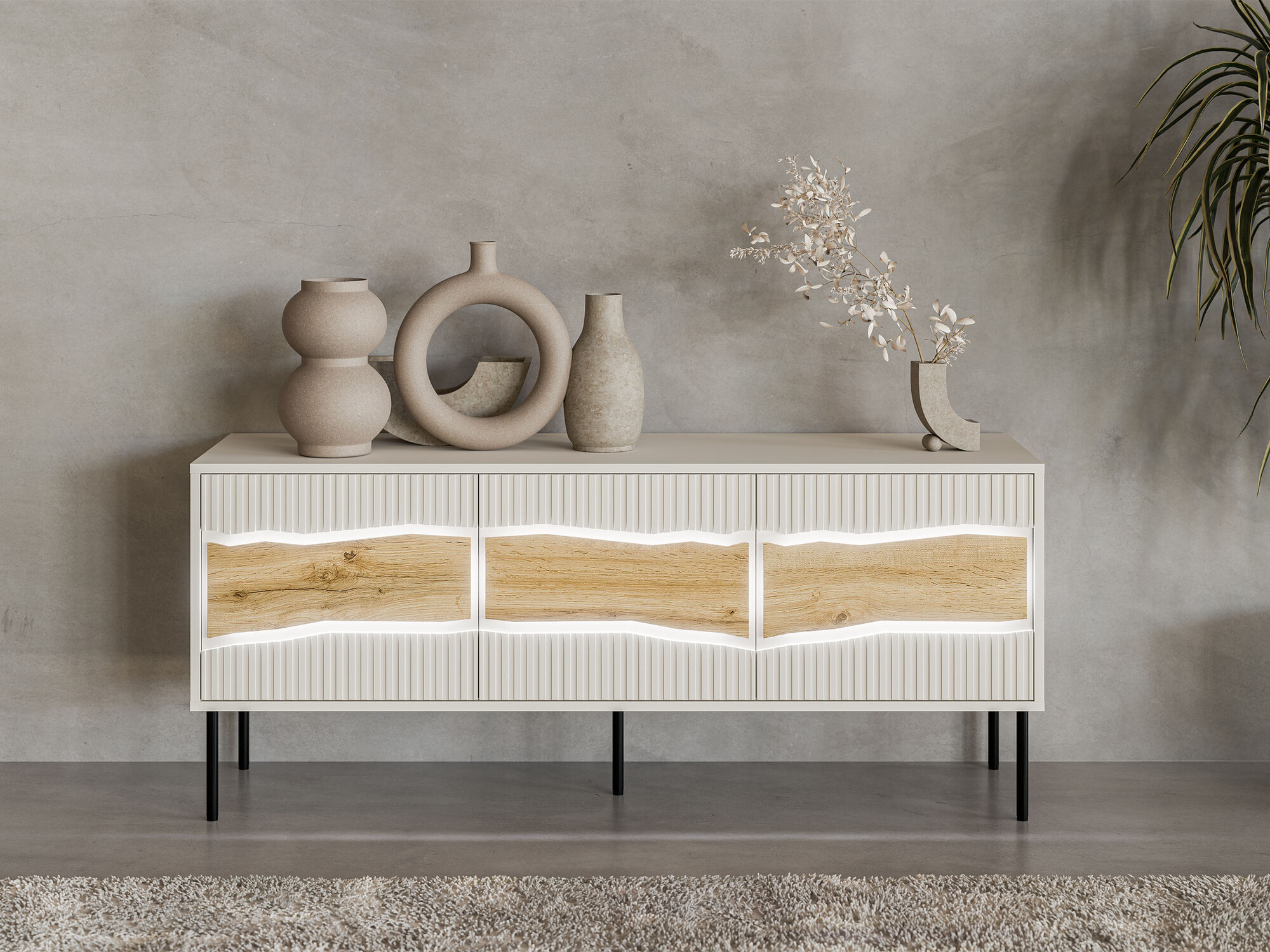 TV stand Monevare 103 (Wotan Oak + Cashmere)