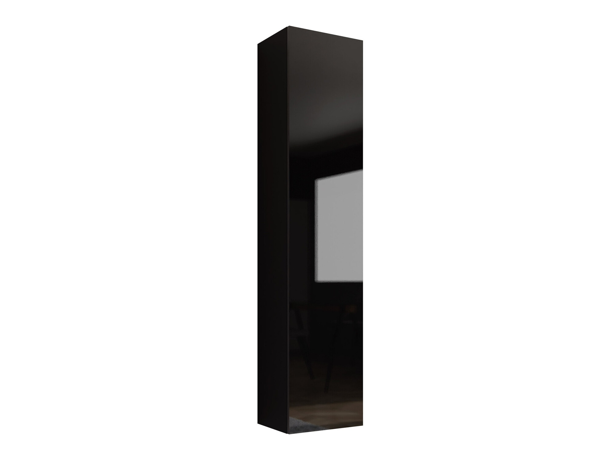 Wall shelf Vilrin II (Black + Glossy black)