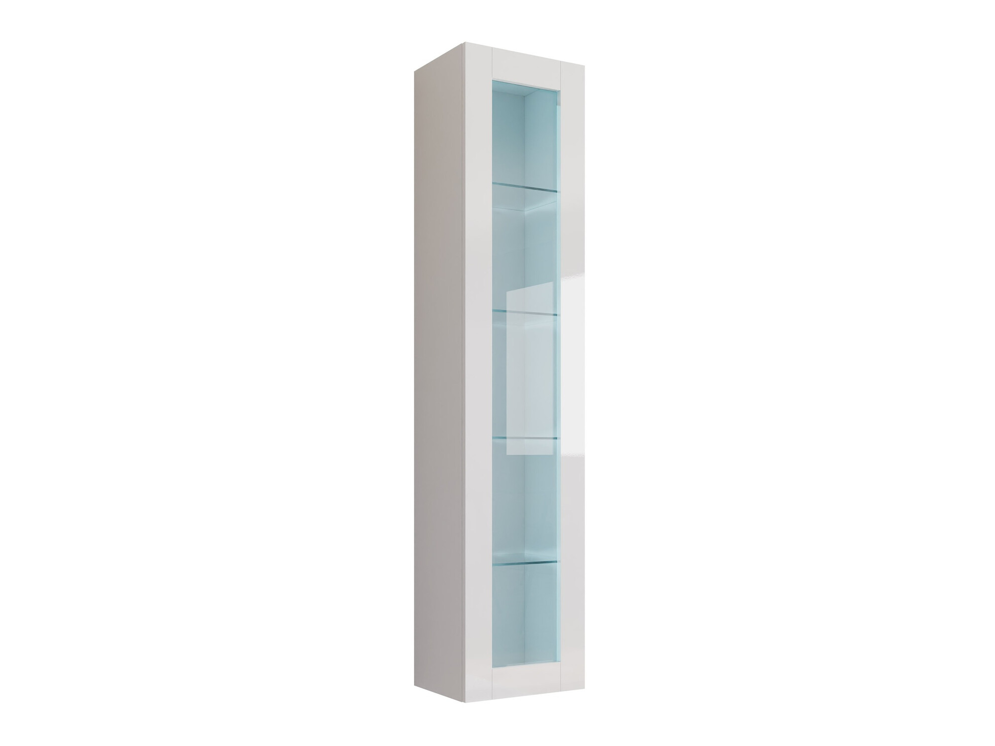 Wall shelf Vilrin IV (White + Glossy white)