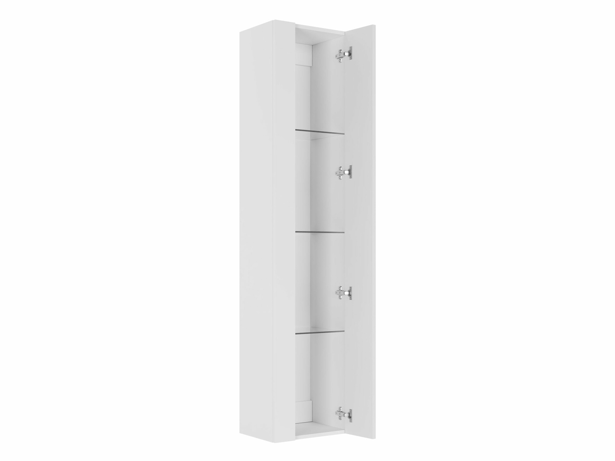 Wall shelf Vilrin V (White + Glossy white)