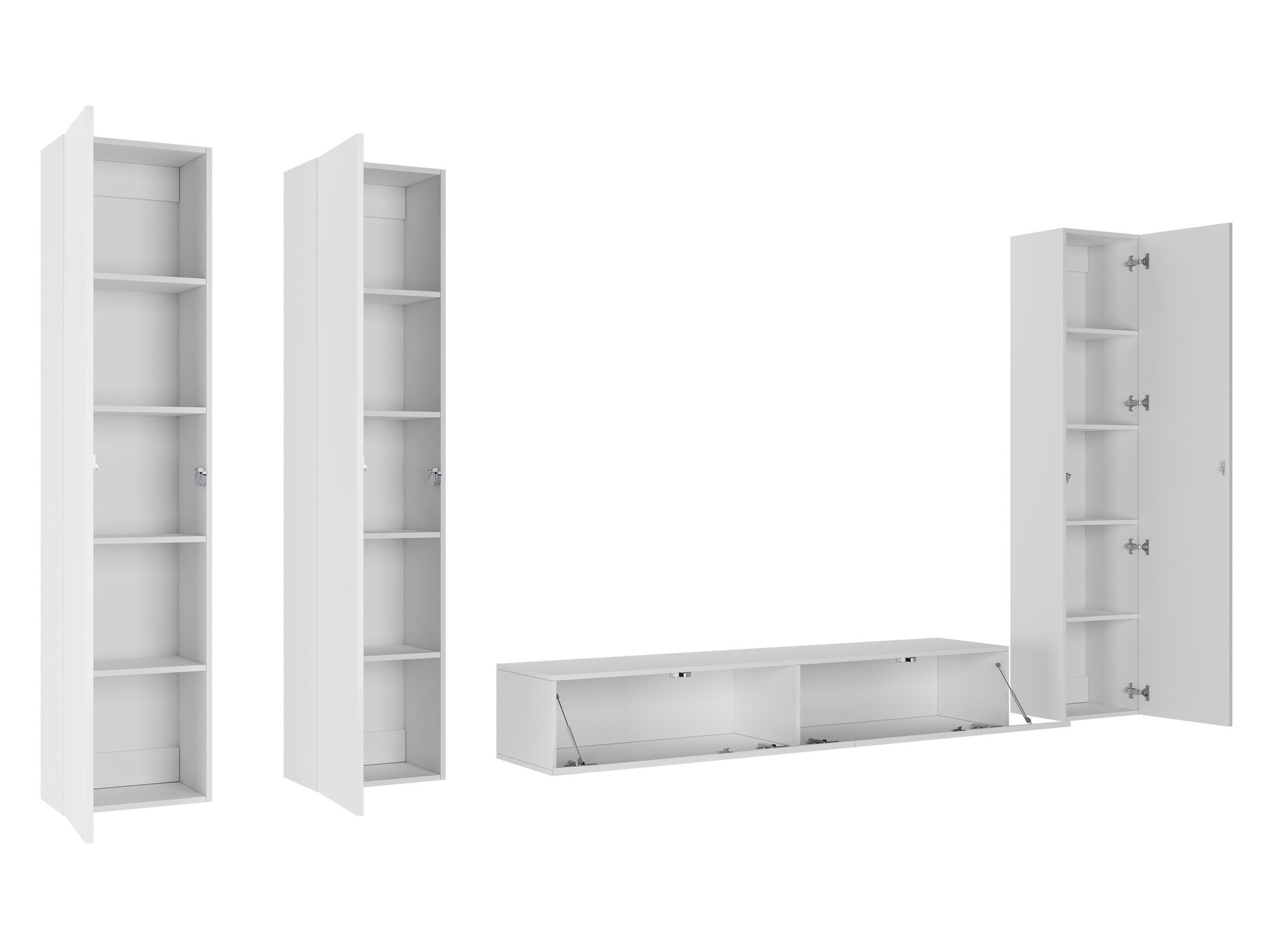 Living room set Vilrin (Black + Glossy black)