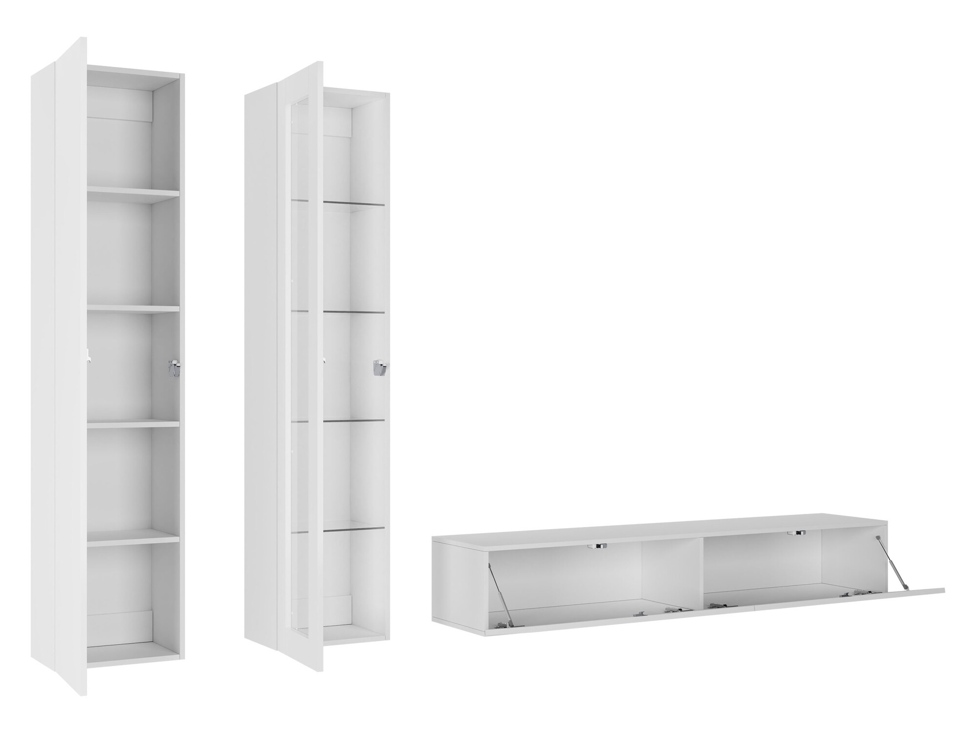 Living room set Vilrin I (White + Glossy white)